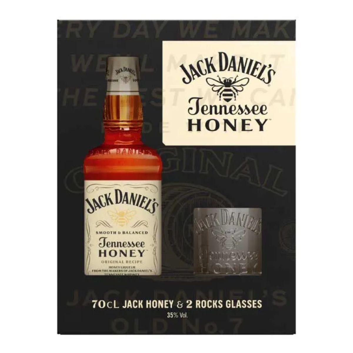 Pack Jack Daniel s Honey 750ml 2 Vasos Cortos-0