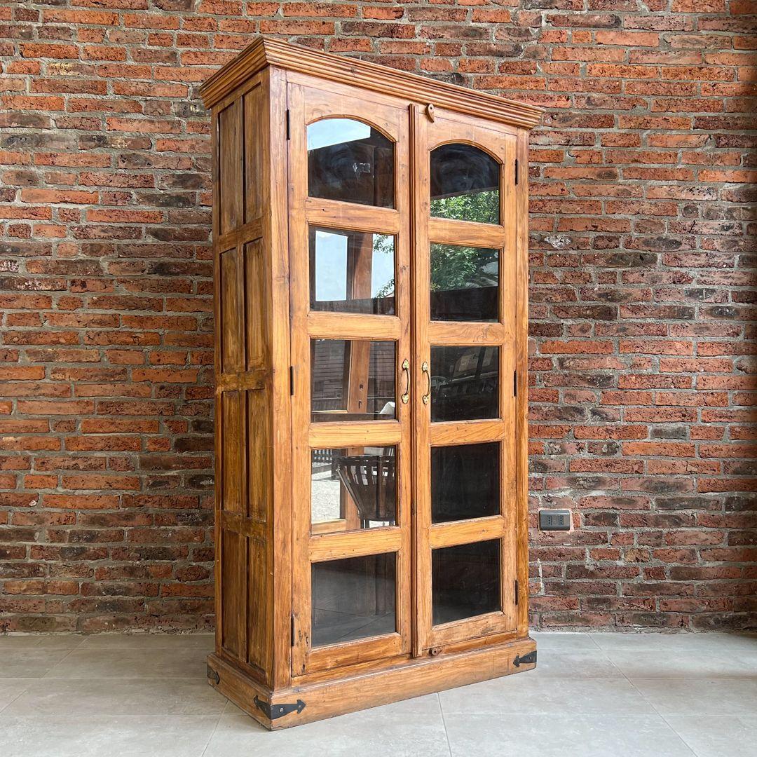 Vitrina madera Teca 92x41x180 cms-3