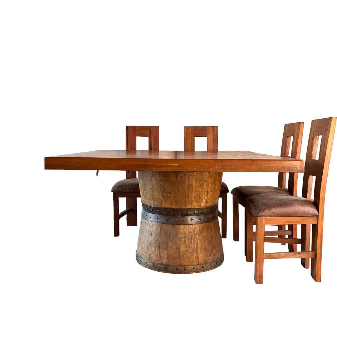 Mesa comedor barril 140x140 cm-2