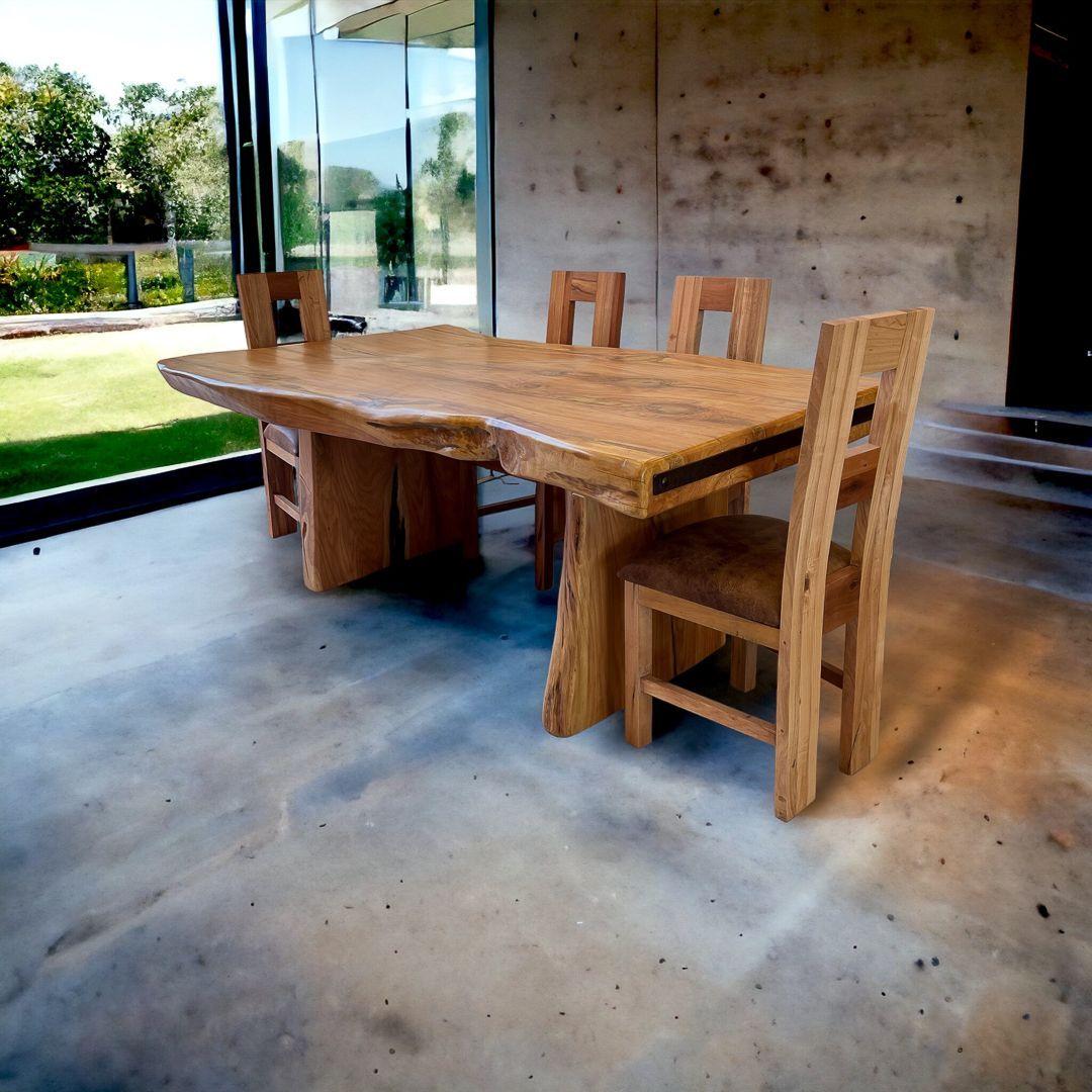 Mesa comedor ciprés 1 pieza 200x123x79 cm altura-7