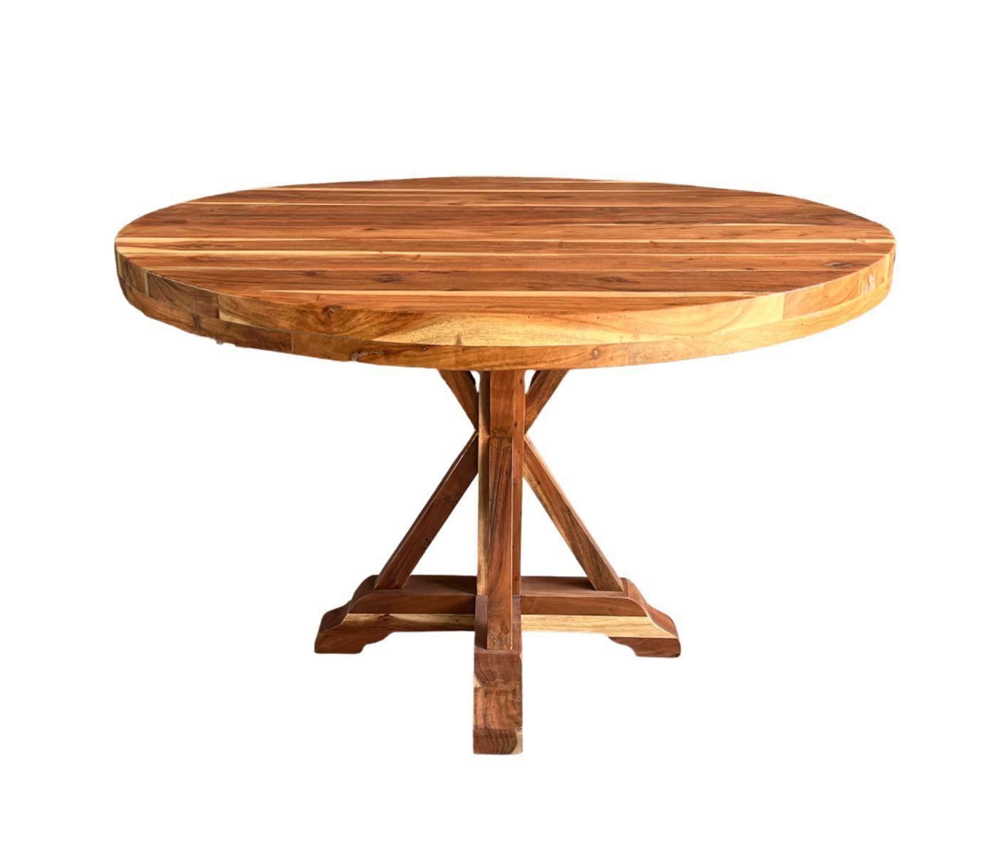 Mesa de comedor redonda madera Teca Modelo Tree-0