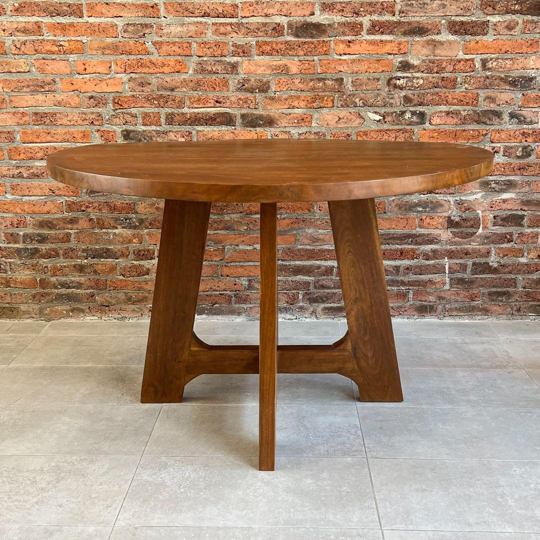 Mesa de Comedor Redonda Madera Teca Modelo Patrick-4