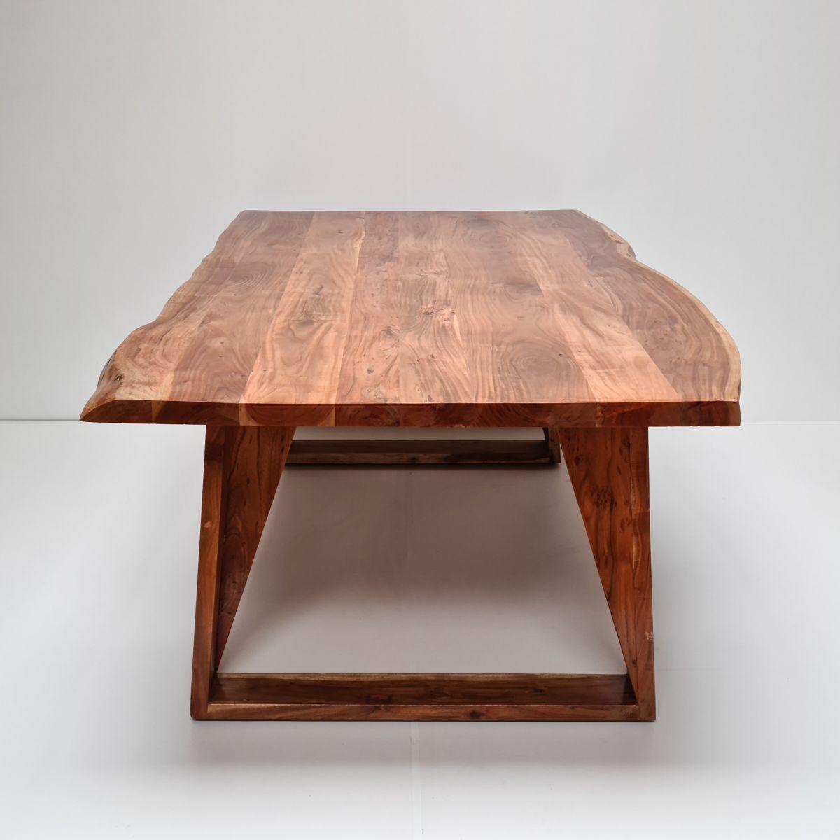 Mesa de comedor Tarragona 200×100 Madera Teca borde rústico-7