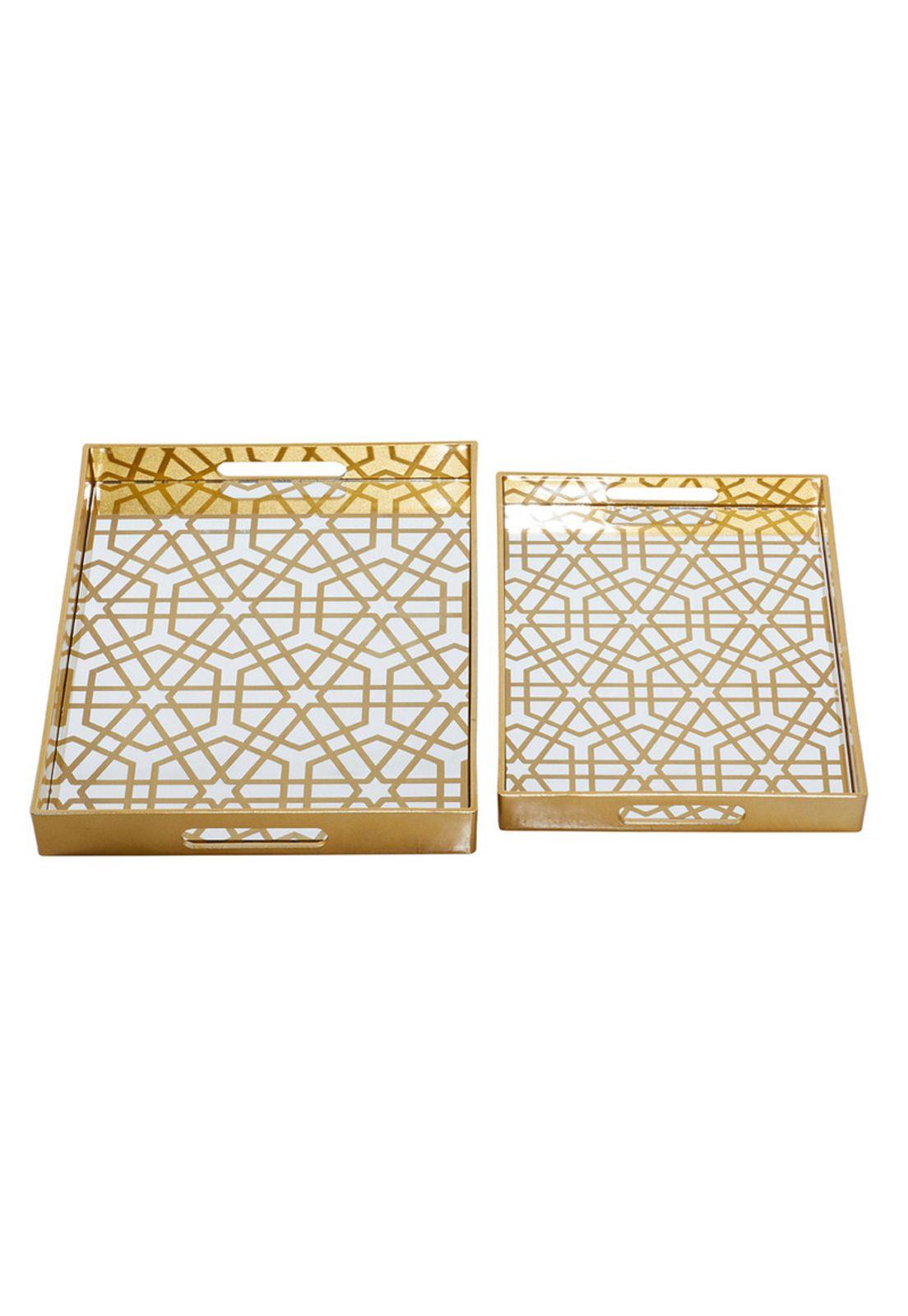 Set Bandejas Espejo Gold-0