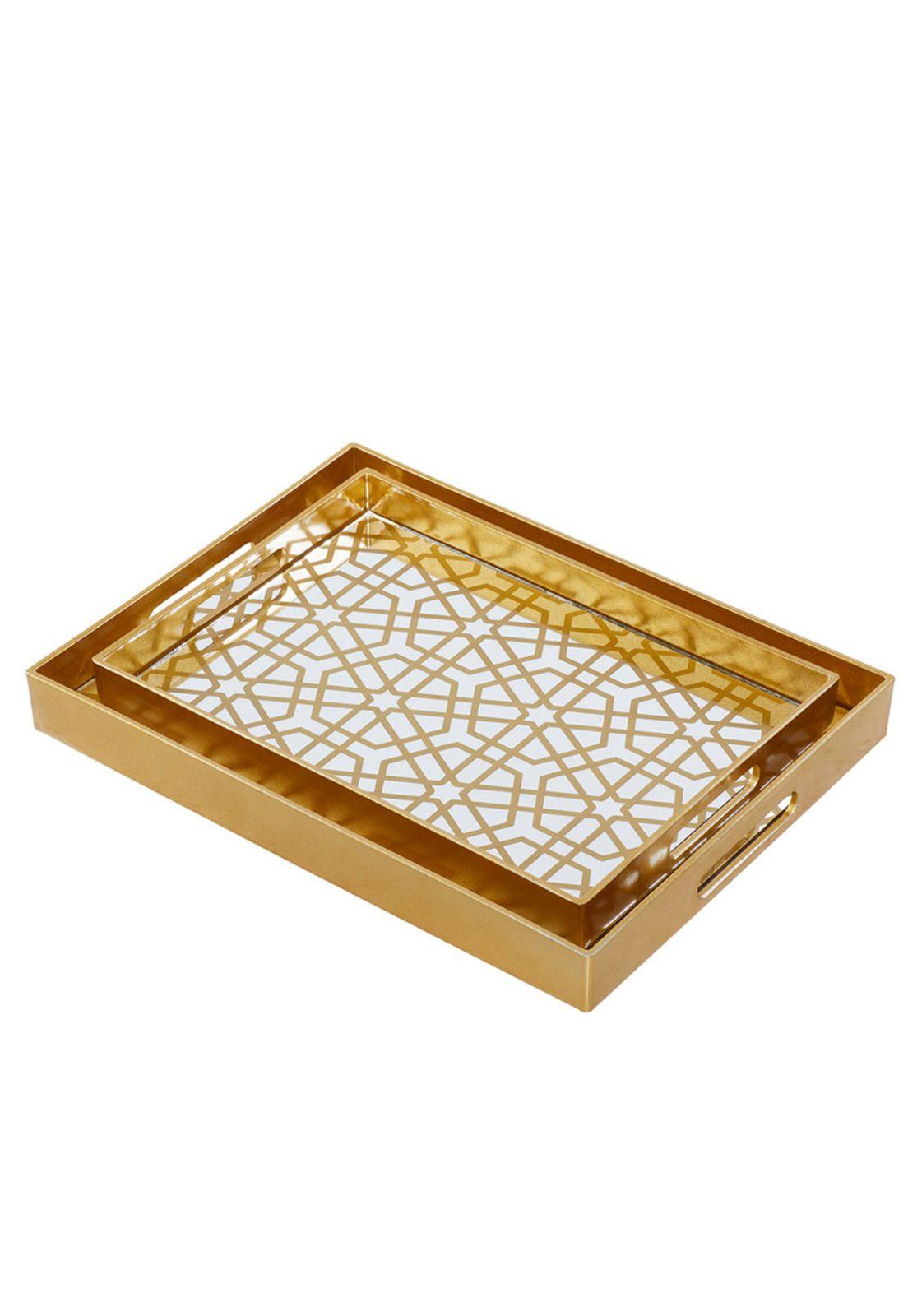 Set Bandejas Espejo Gold-2