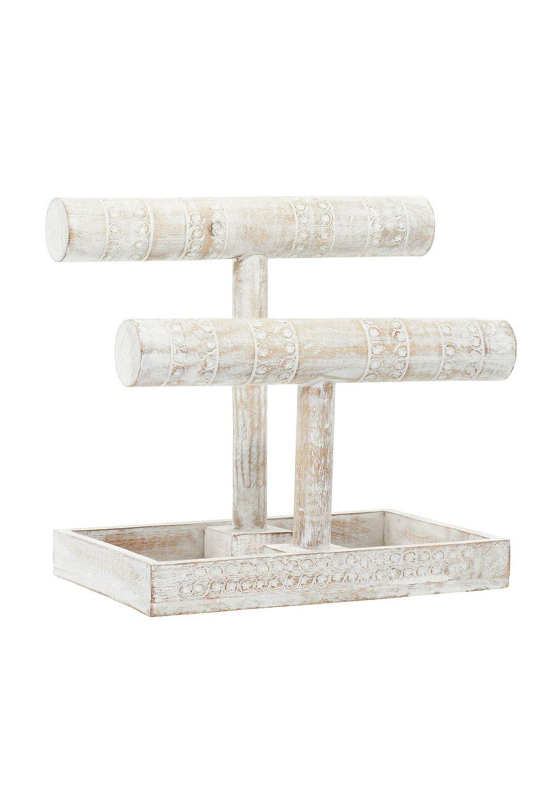 Joyero Wood blanco doble-3
