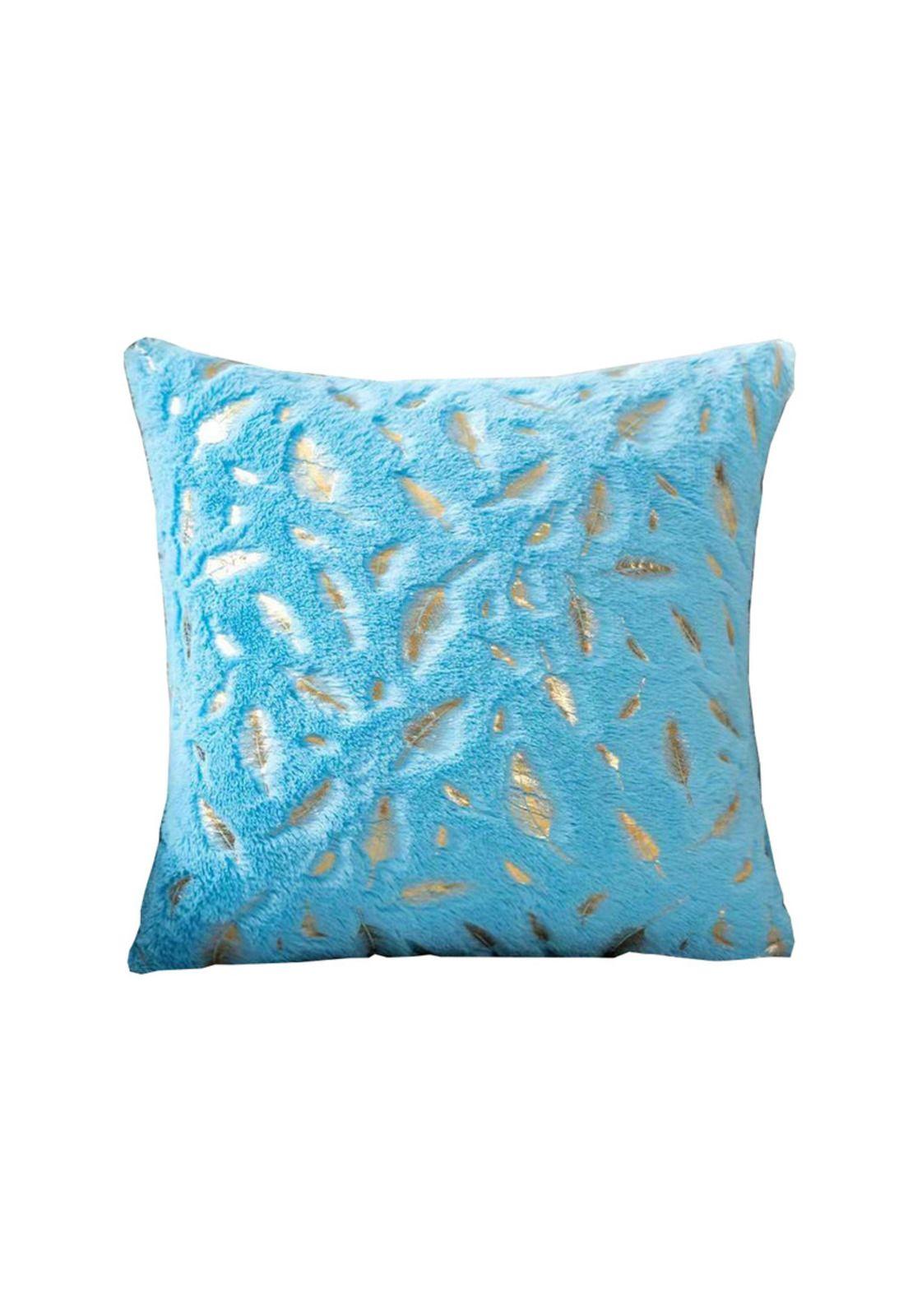 Cojín Velvet Peludo Celeste 45x45 -0