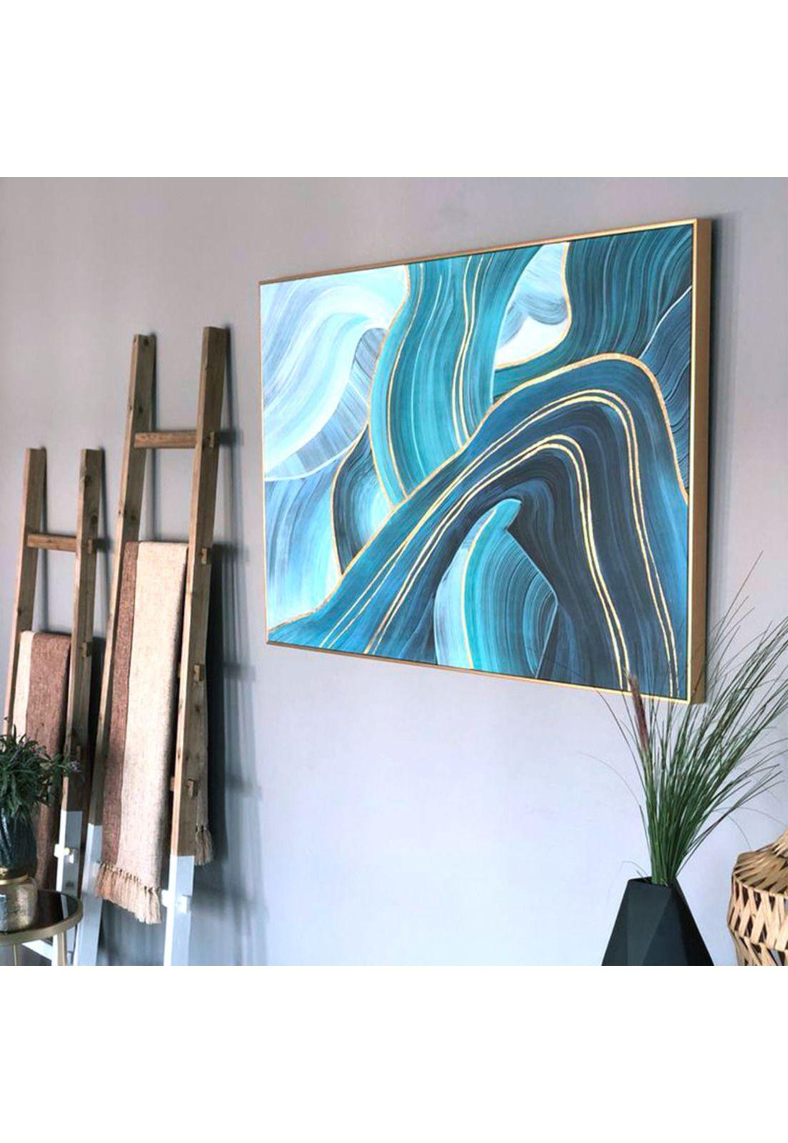 Cuadro Decorativo Mar Profundo 80x120cm Óleo a mano -2
