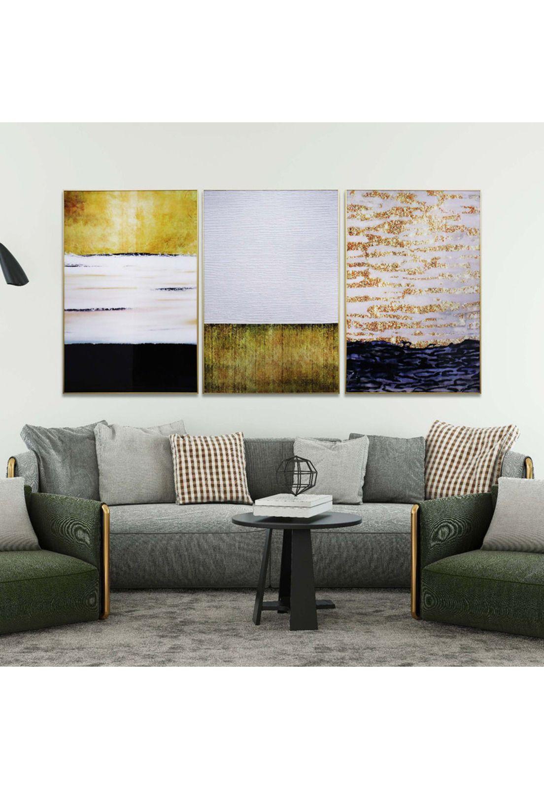 Set 3 Cuadros de acrílico el Camino del Oro 60x90 -1