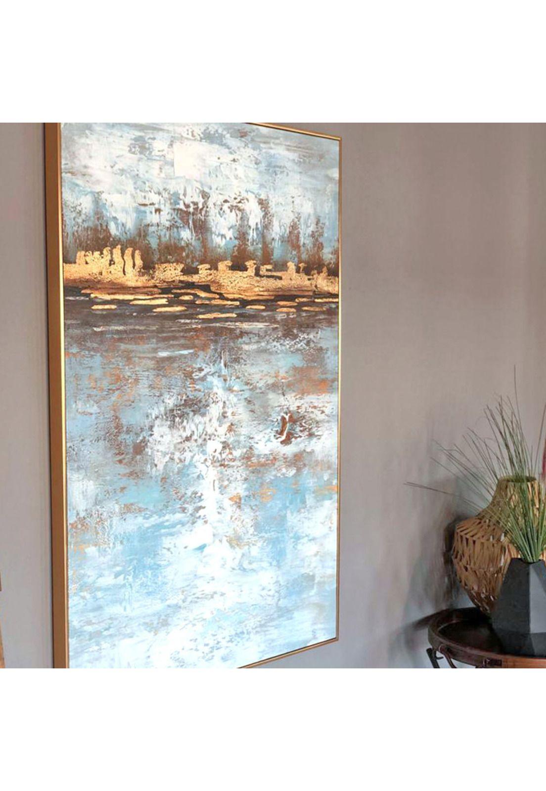 Cuadro Decorativo Reflejo Sobre Agua 80x120 cm Óleo a mano -3