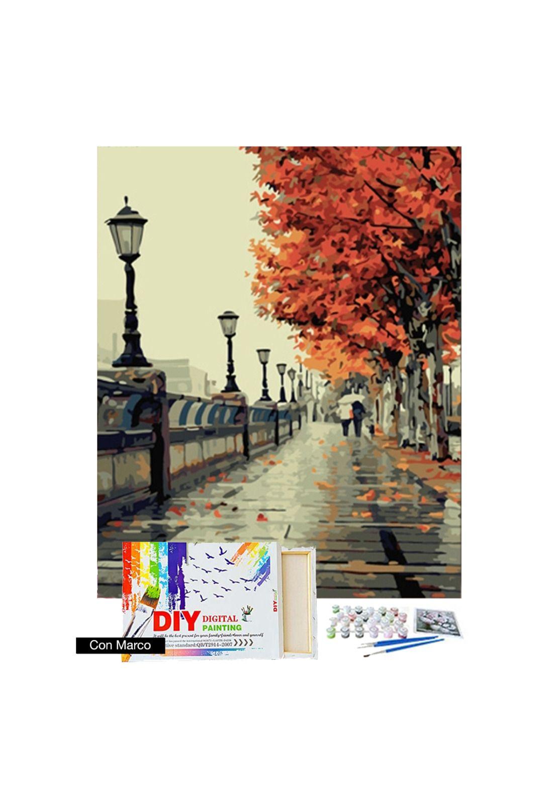 Pintar por Números Calle Otoñal -0