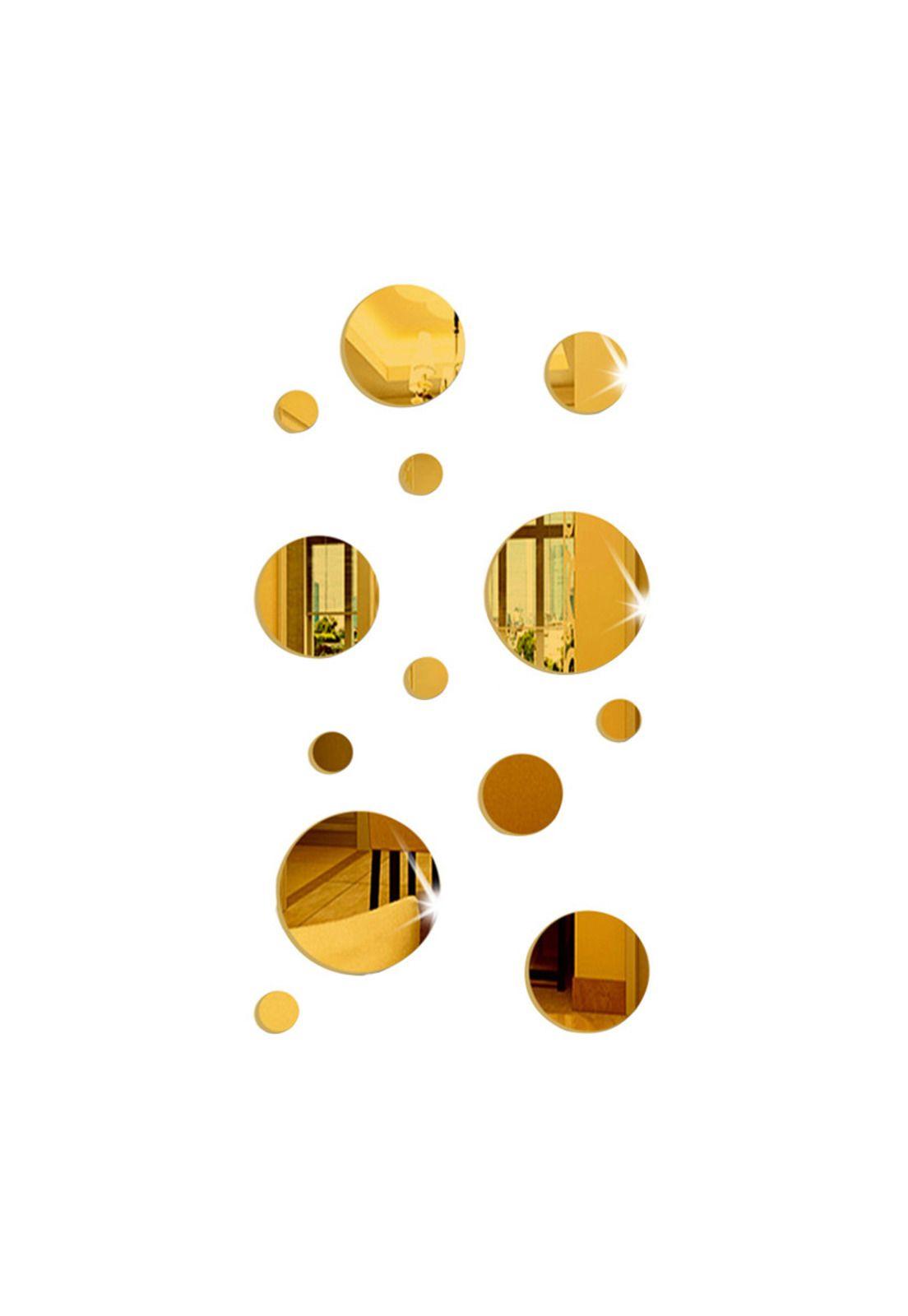 Adhesivo tipo Espejo Círculos Dorado (L) -0