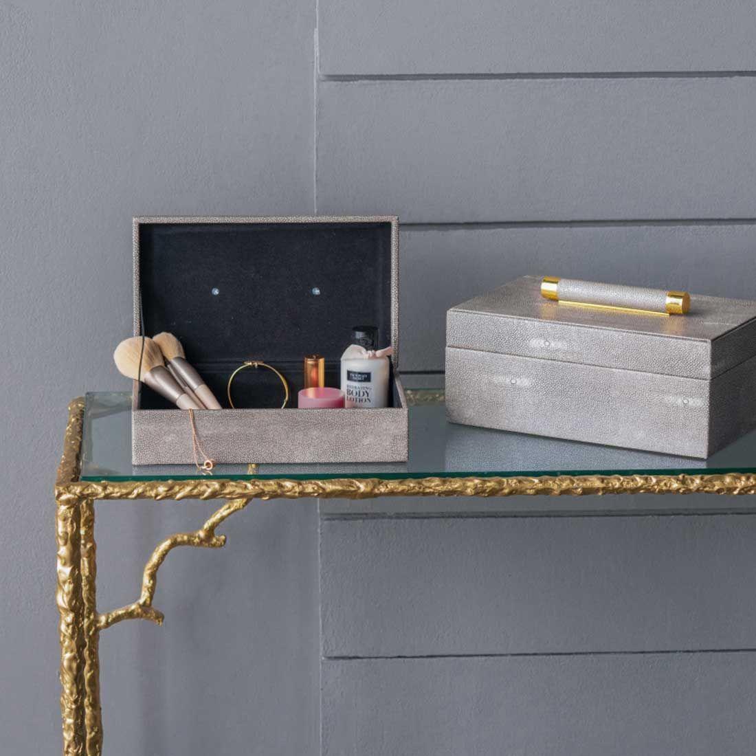 Set de 2 cajas decorativas eco cuero-4