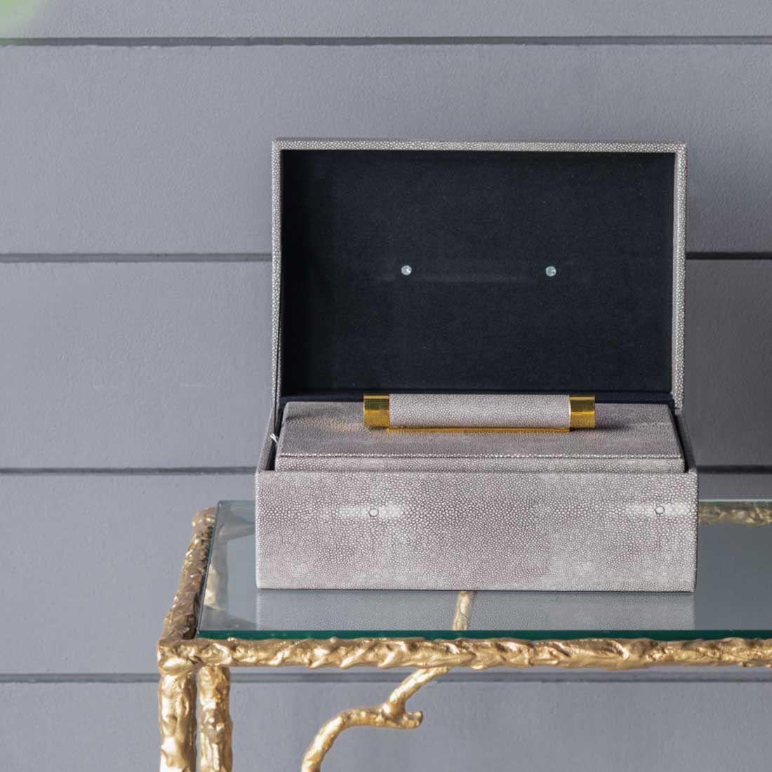 Set de 2 cajas decorativas eco cuero-5