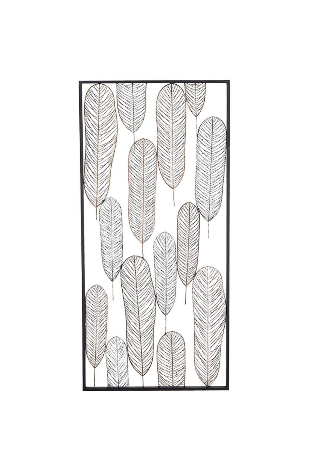 Cuadro Metálico Hojas -0