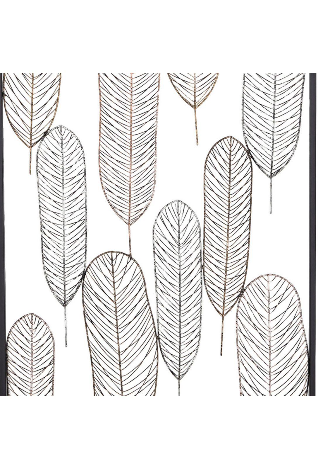 Cuadro Metálico Hojas -2