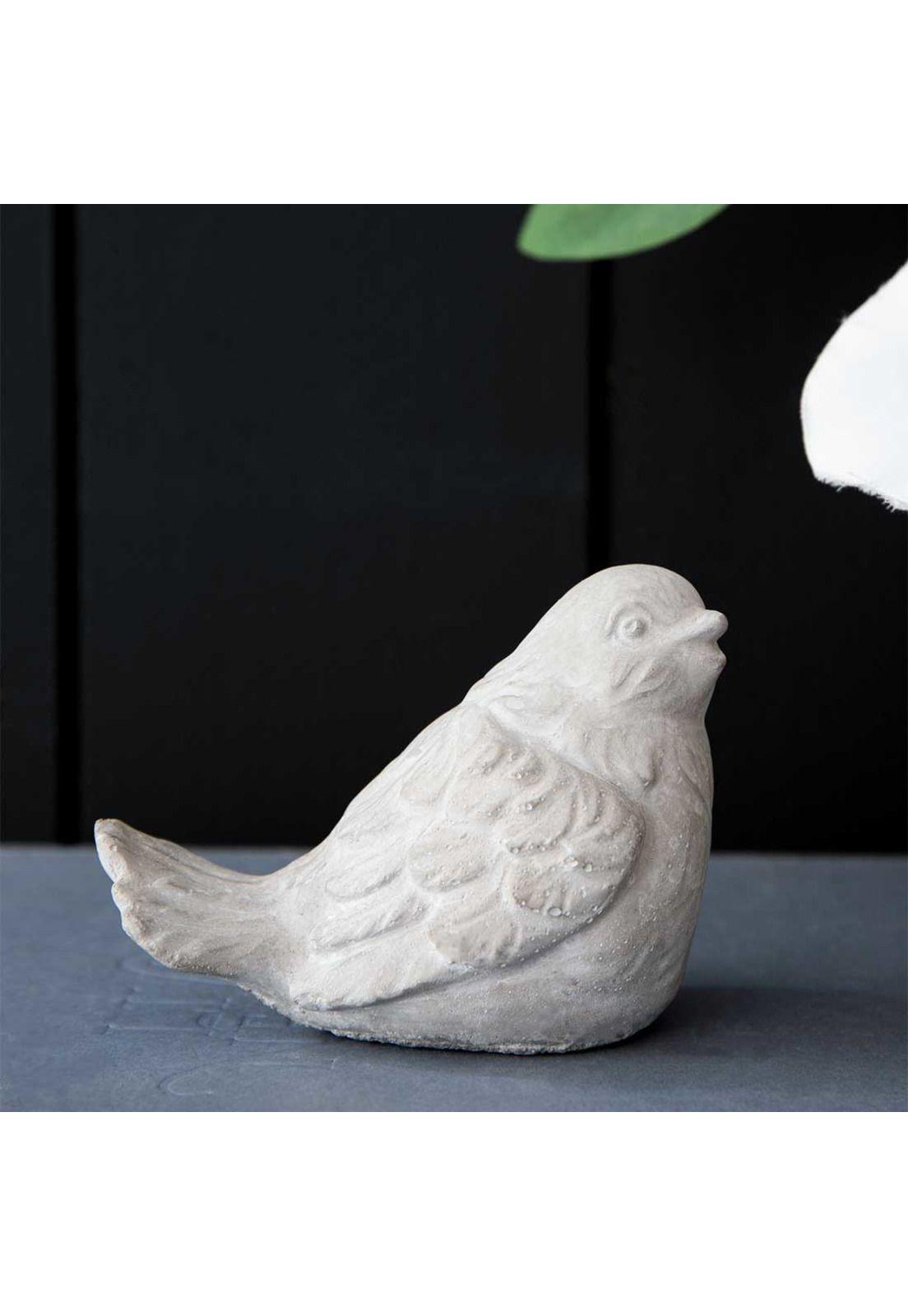 Set de dos esculturas decorativas pájaros de cemento-4