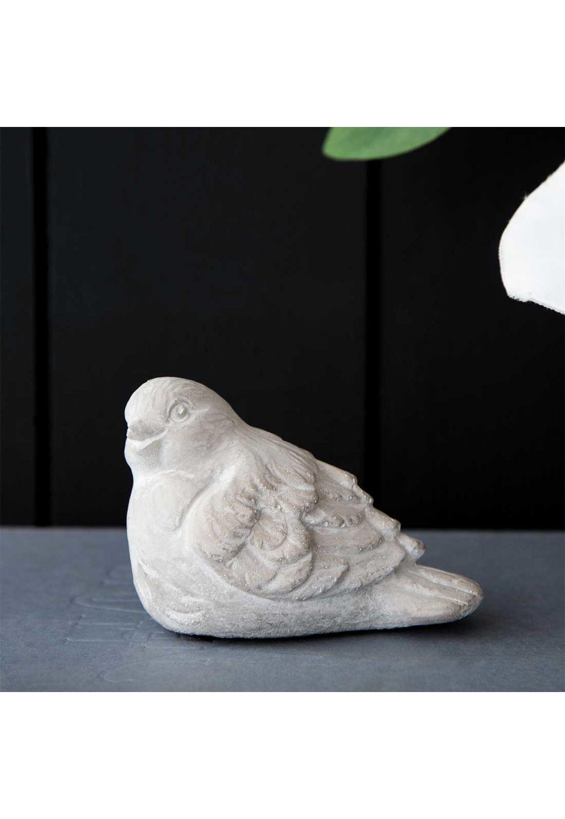 Set de dos esculturas decorativas pájaros de cemento-5