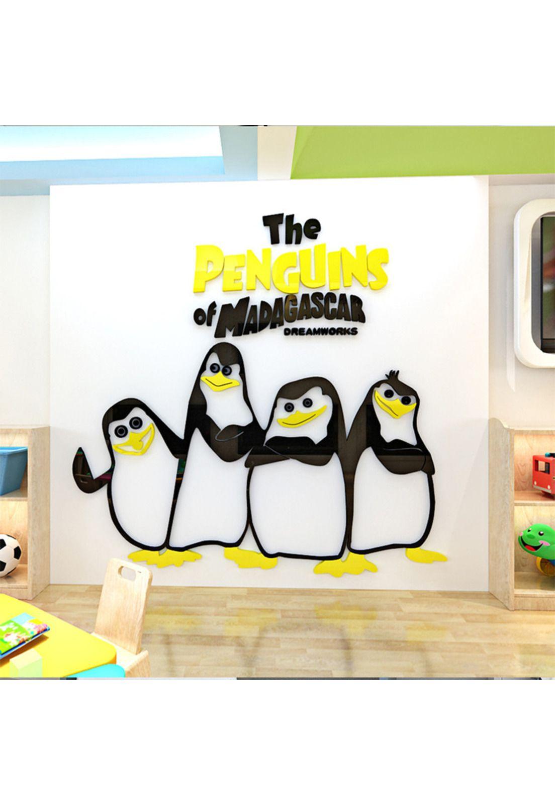 Sticker 3D Pinguinos -3