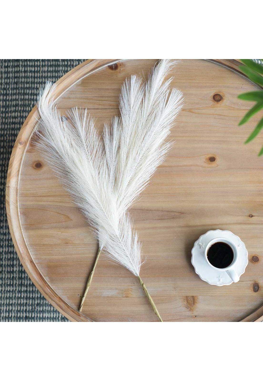 Cola de zorro artificial Set de 3 | Color Crema-4