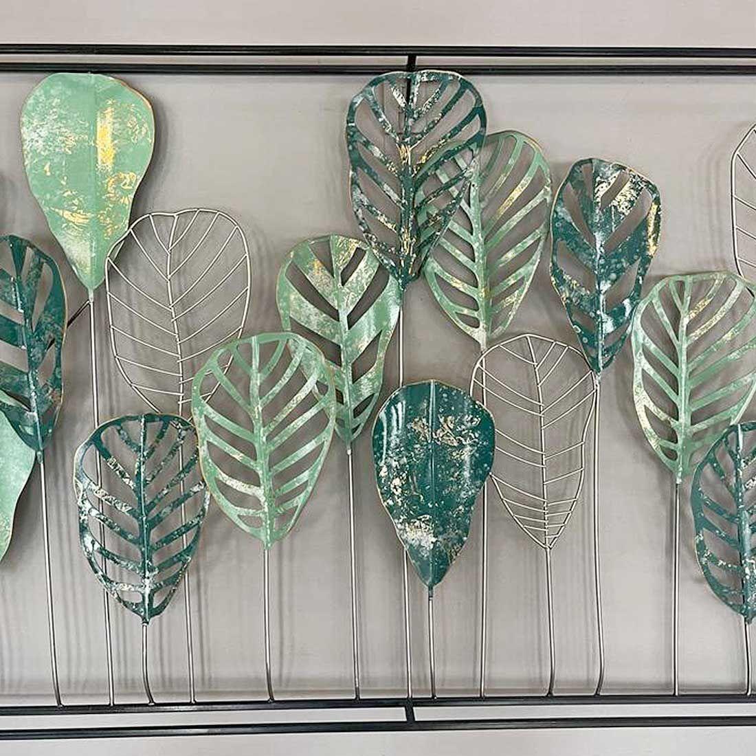 Cuadro Metálico Hojas 135x69 cms-2