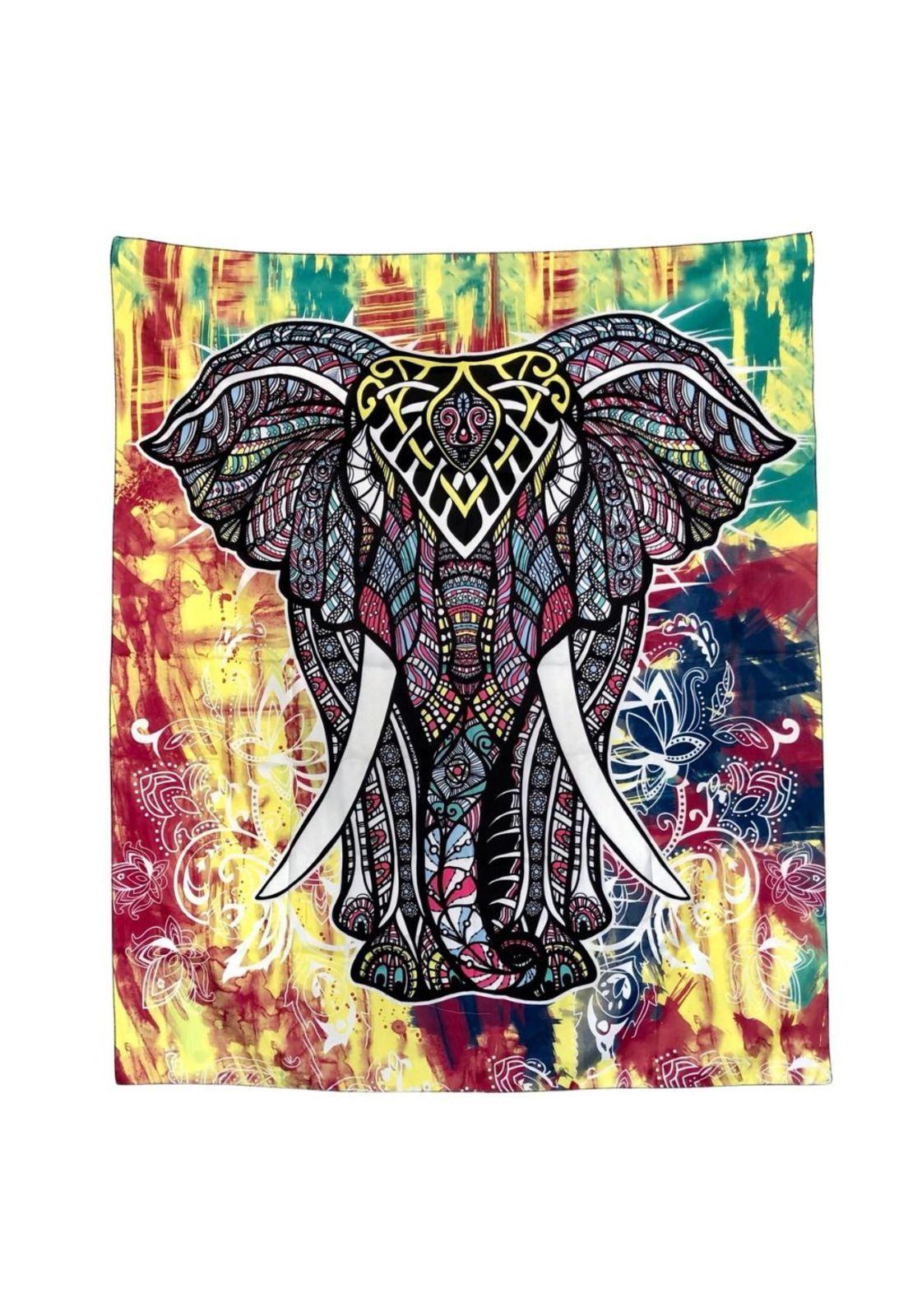Tapiz Elefante Colmillo Blanco-0