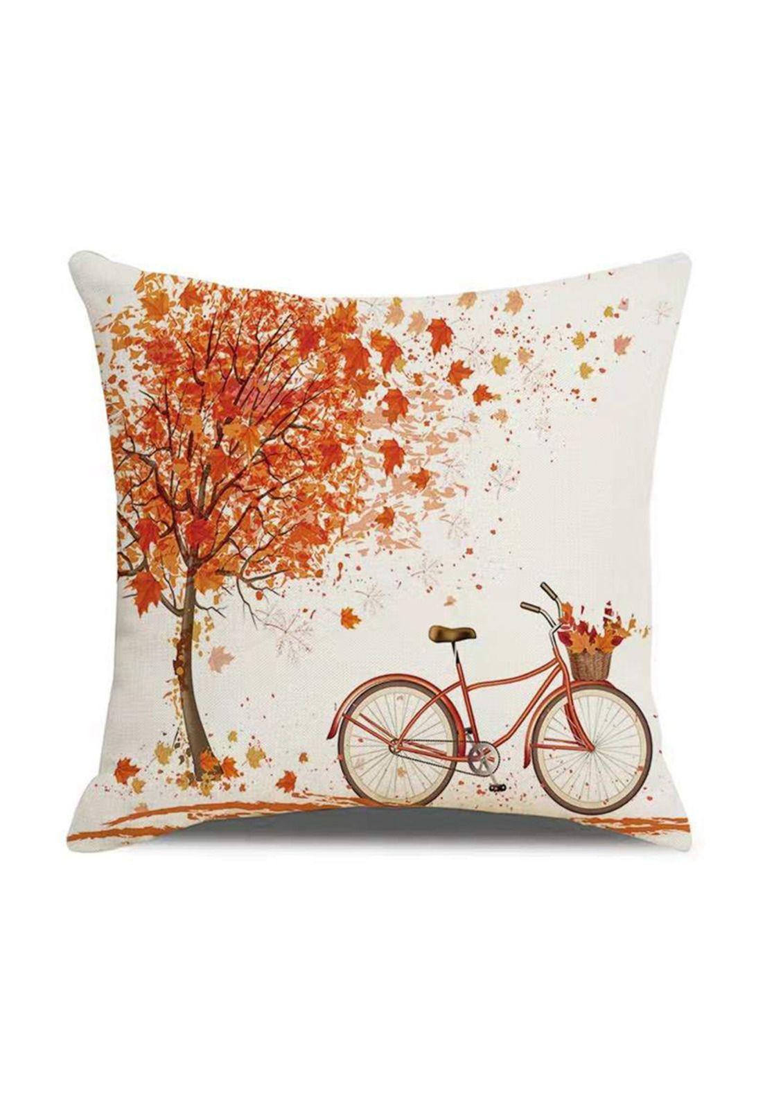 Cojín Otoño y Bicicleta 45x45-0