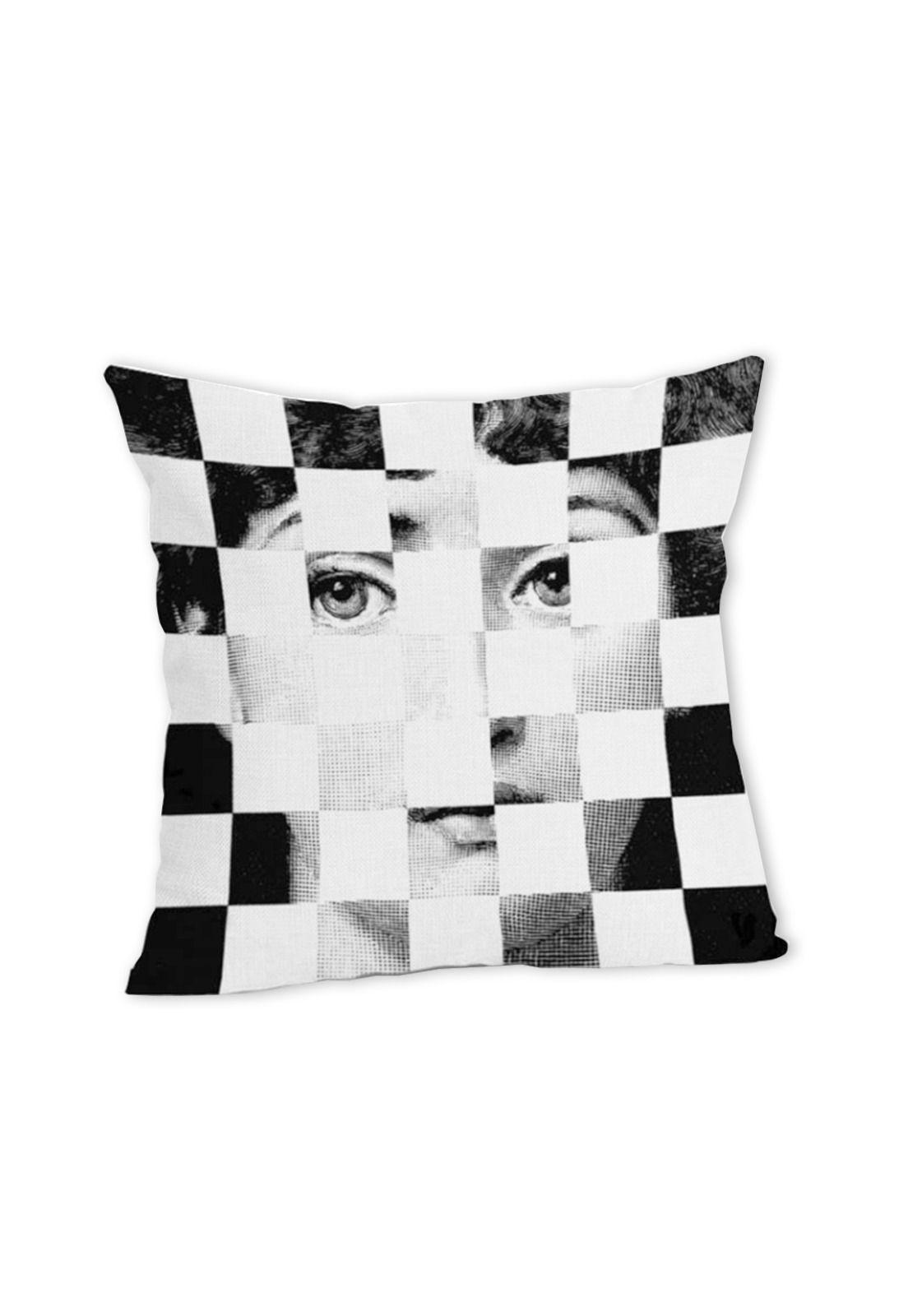 Cojín Cara Cuadros 45x45 -0