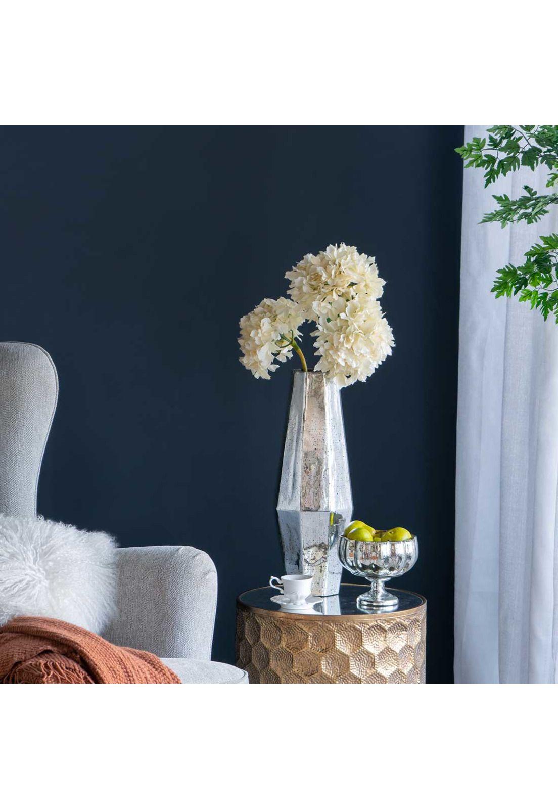 Jarrón decorativo de vidrio envejecido color plateado-3