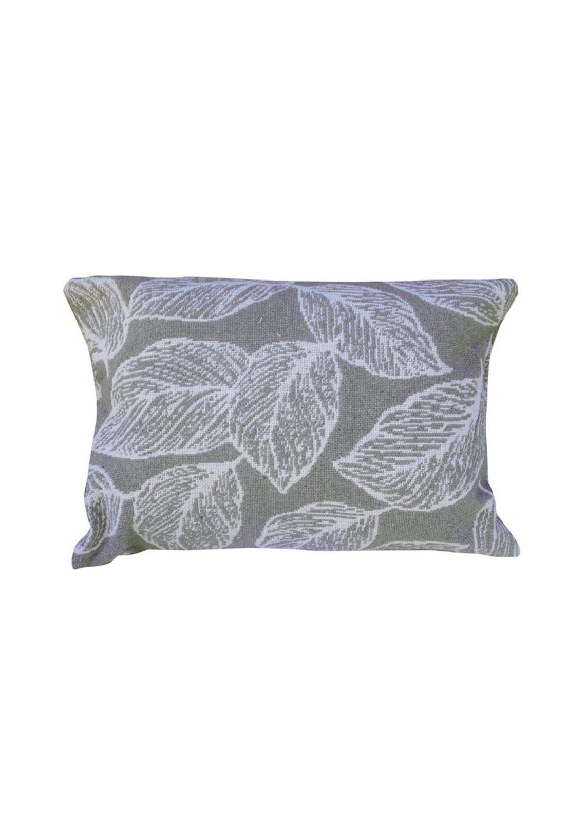 Cojín Hojas XL Gris 50x35 cms-0