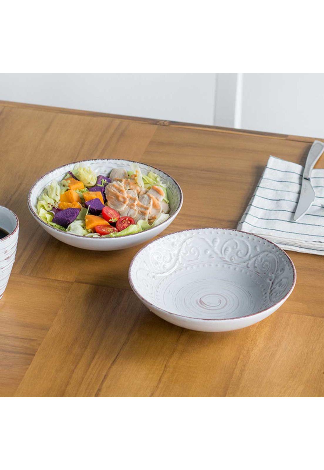 Set de 4 bowls estilo vintage de gres para comedor-2