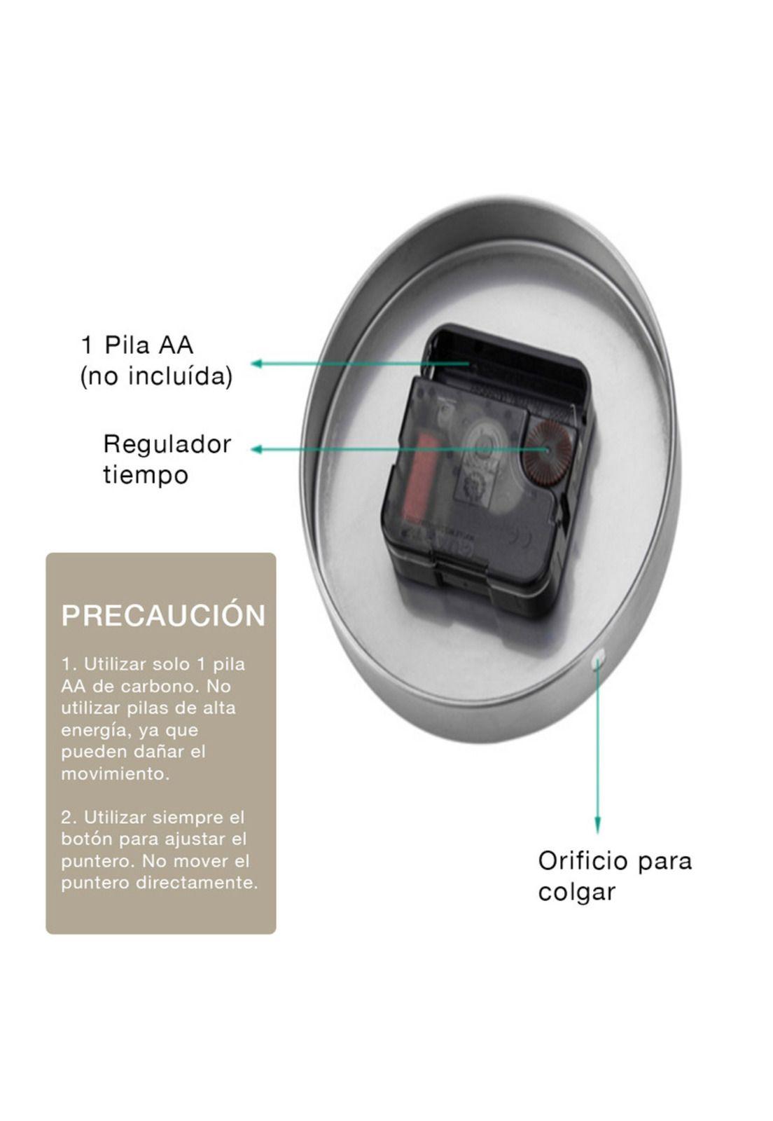 Reloj de Muro Números 70 cm Negro-4