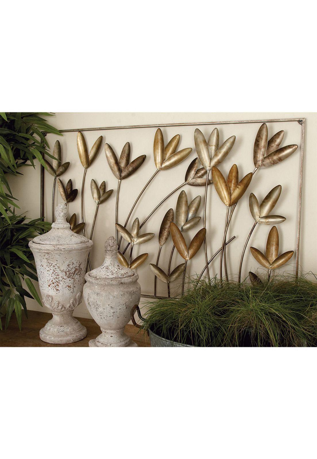 Wall Decor Flores Metal Café-1