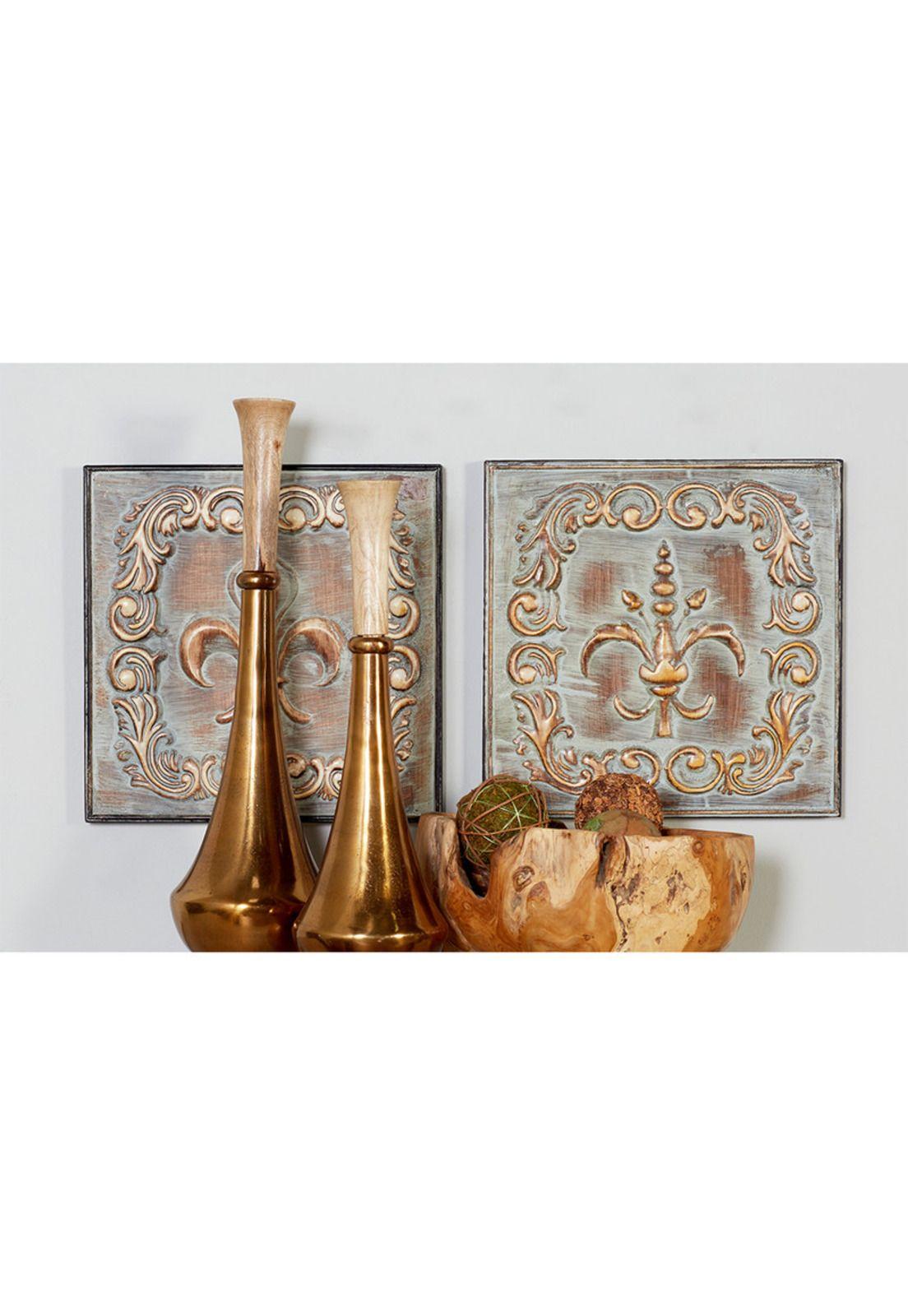 Set Wall Decor Paneles Brass -1