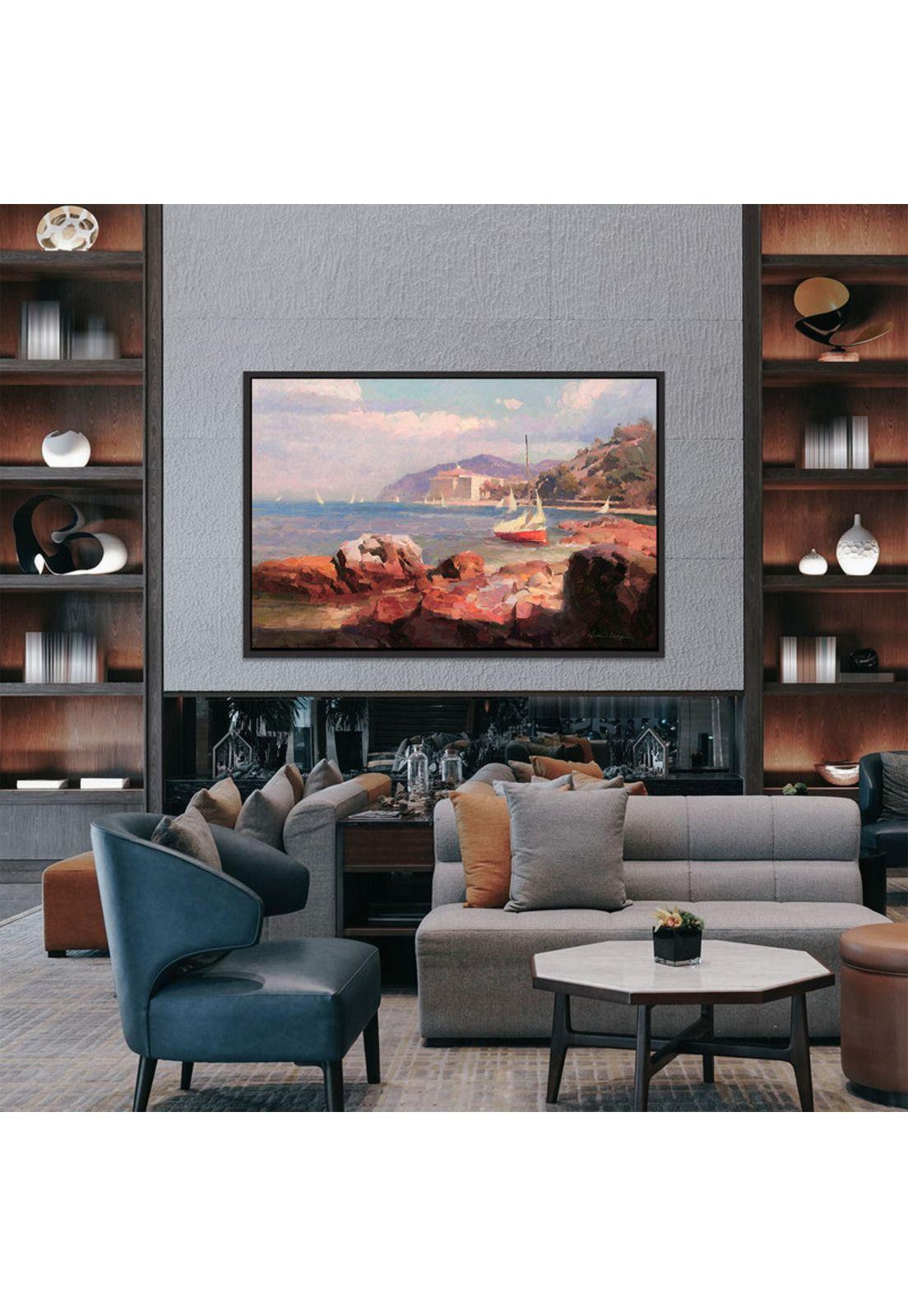 Cuadro Bote en las Rocas 120x80-1