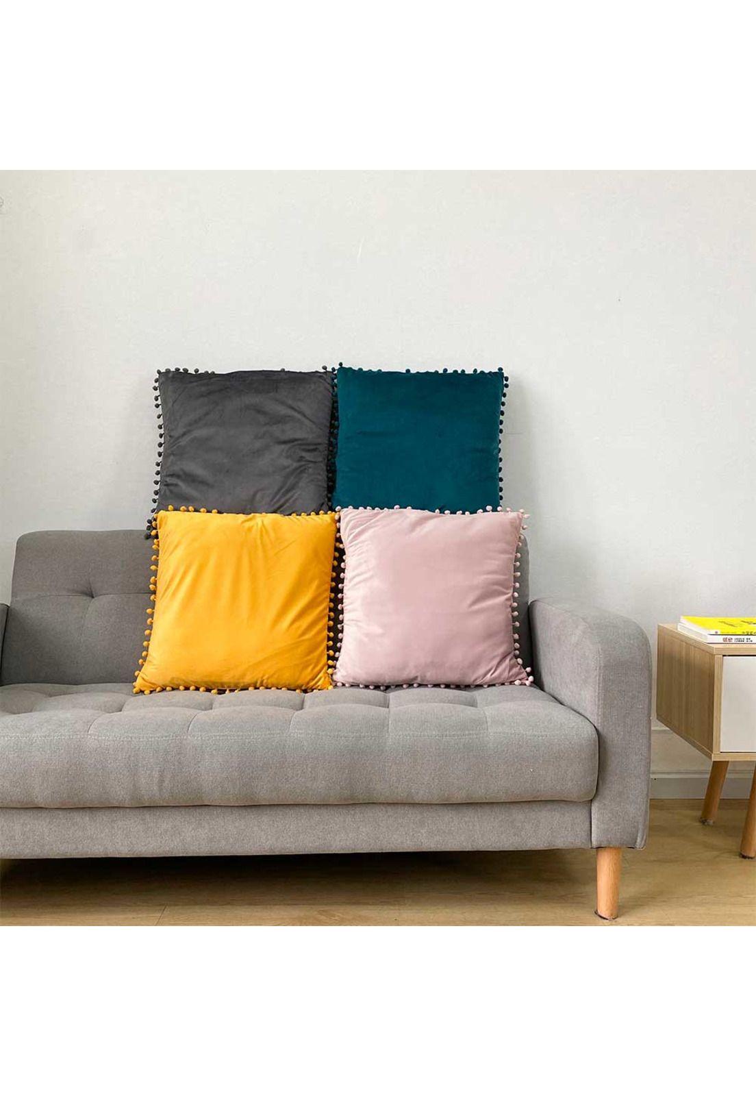 Cojín Velvet Amarillo 2 45x45-5