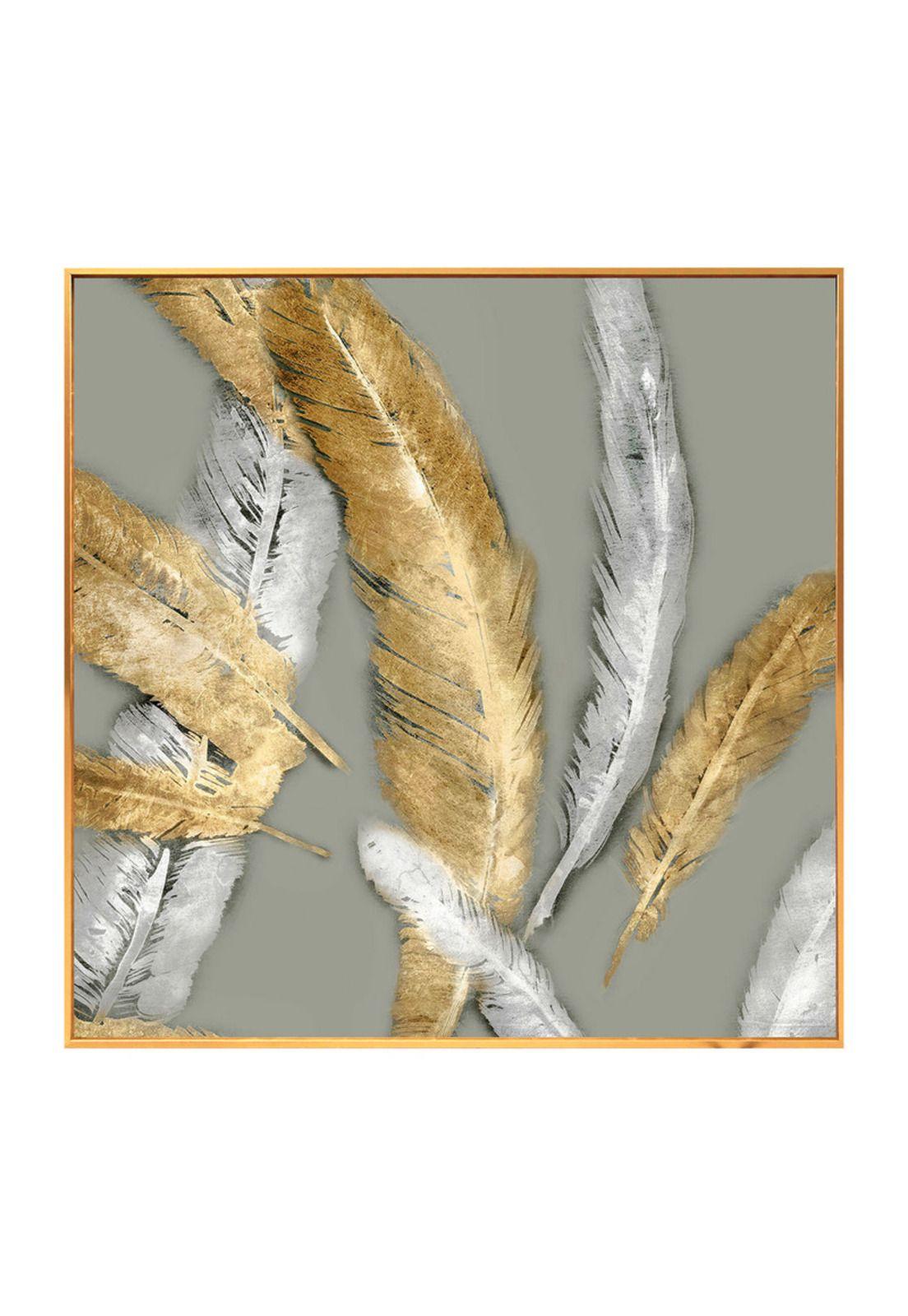 Cuadro Plumas de Oro 150x150 -0