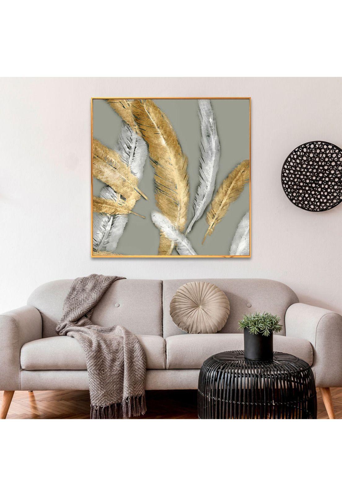 Cuadro Plumas de Oro 150x150 -1