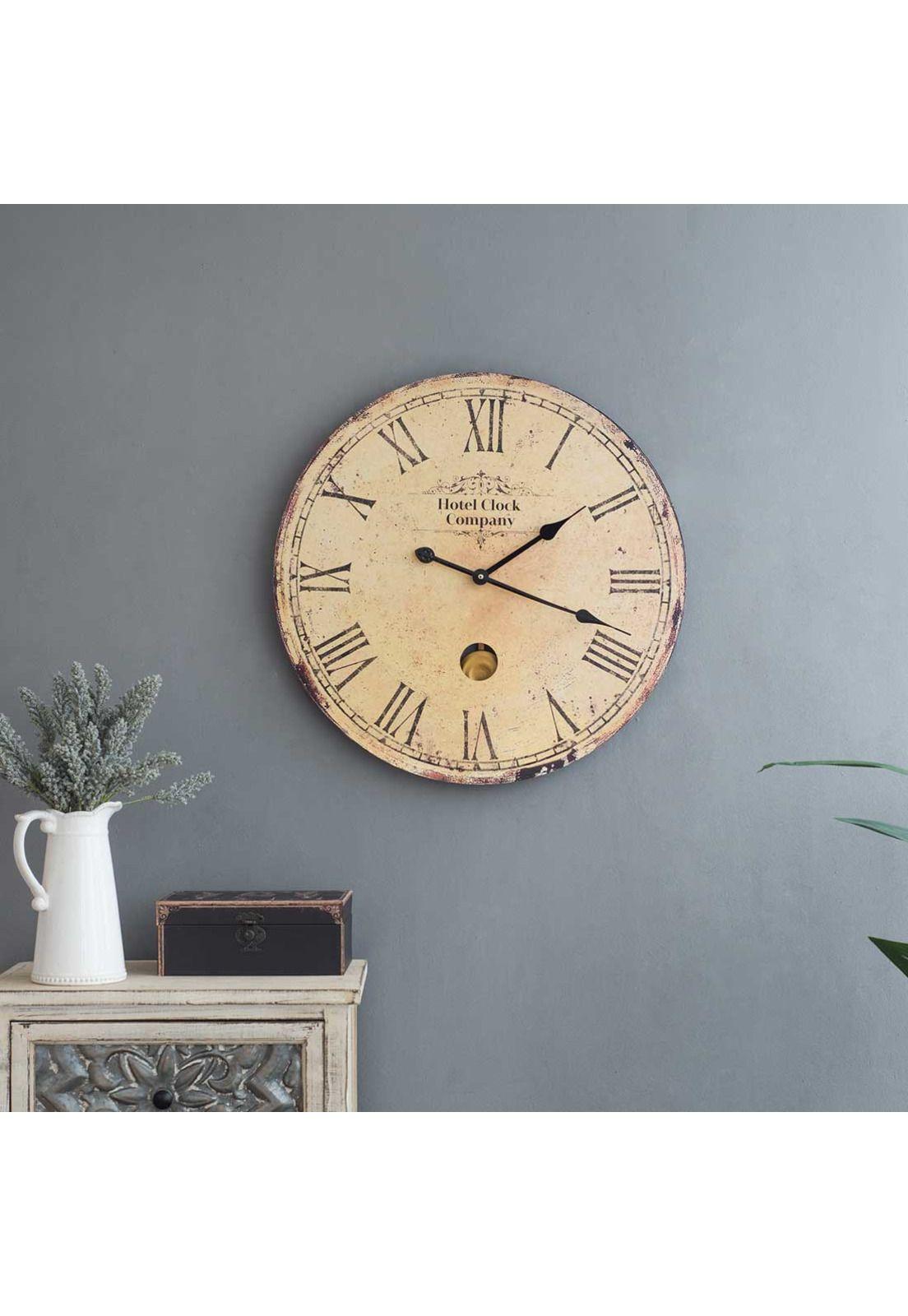 Reloj de pared decorativo de madera estilo vintage-1