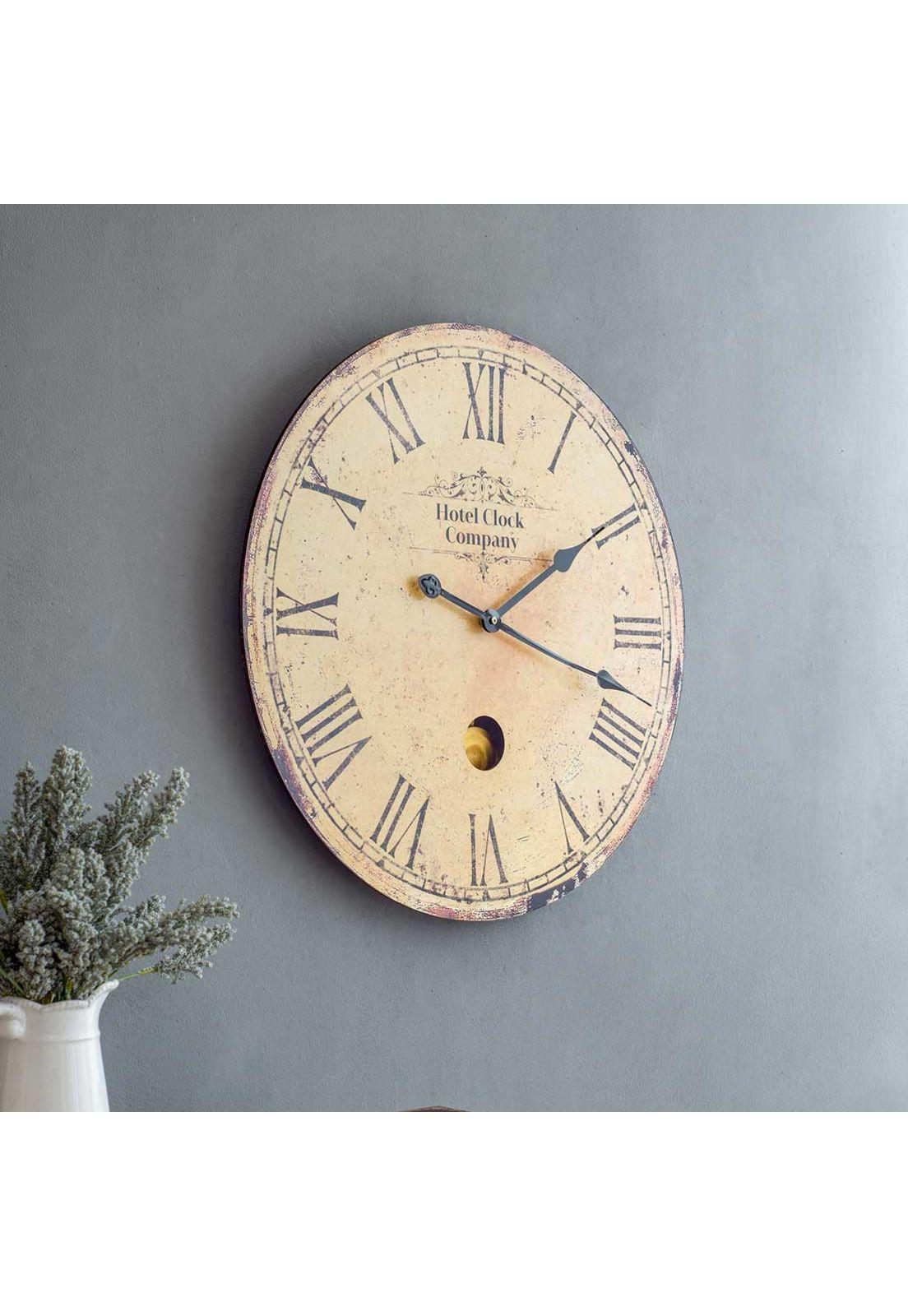 Reloj de pared decorativo de madera estilo vintage-2