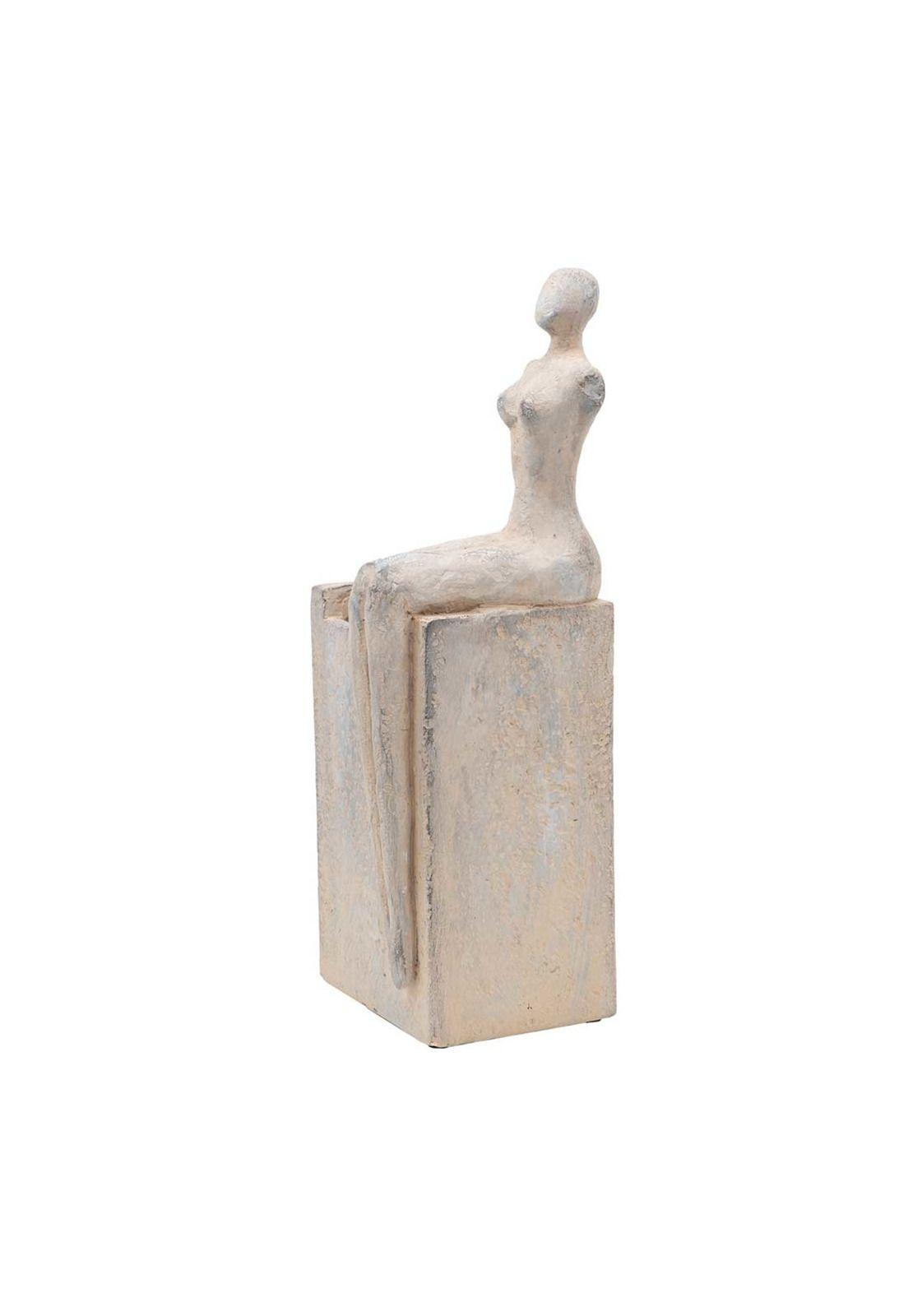 Escultura decorativa mujer sentada-5