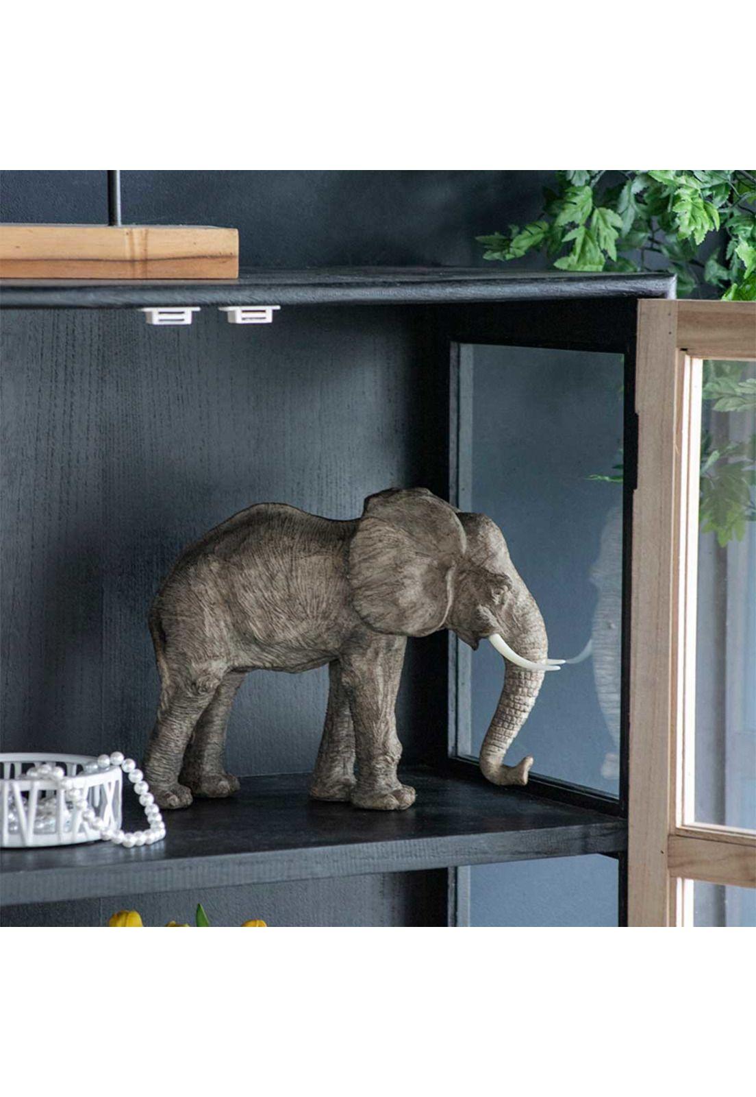 Escultura decorativa elefante café claro-4