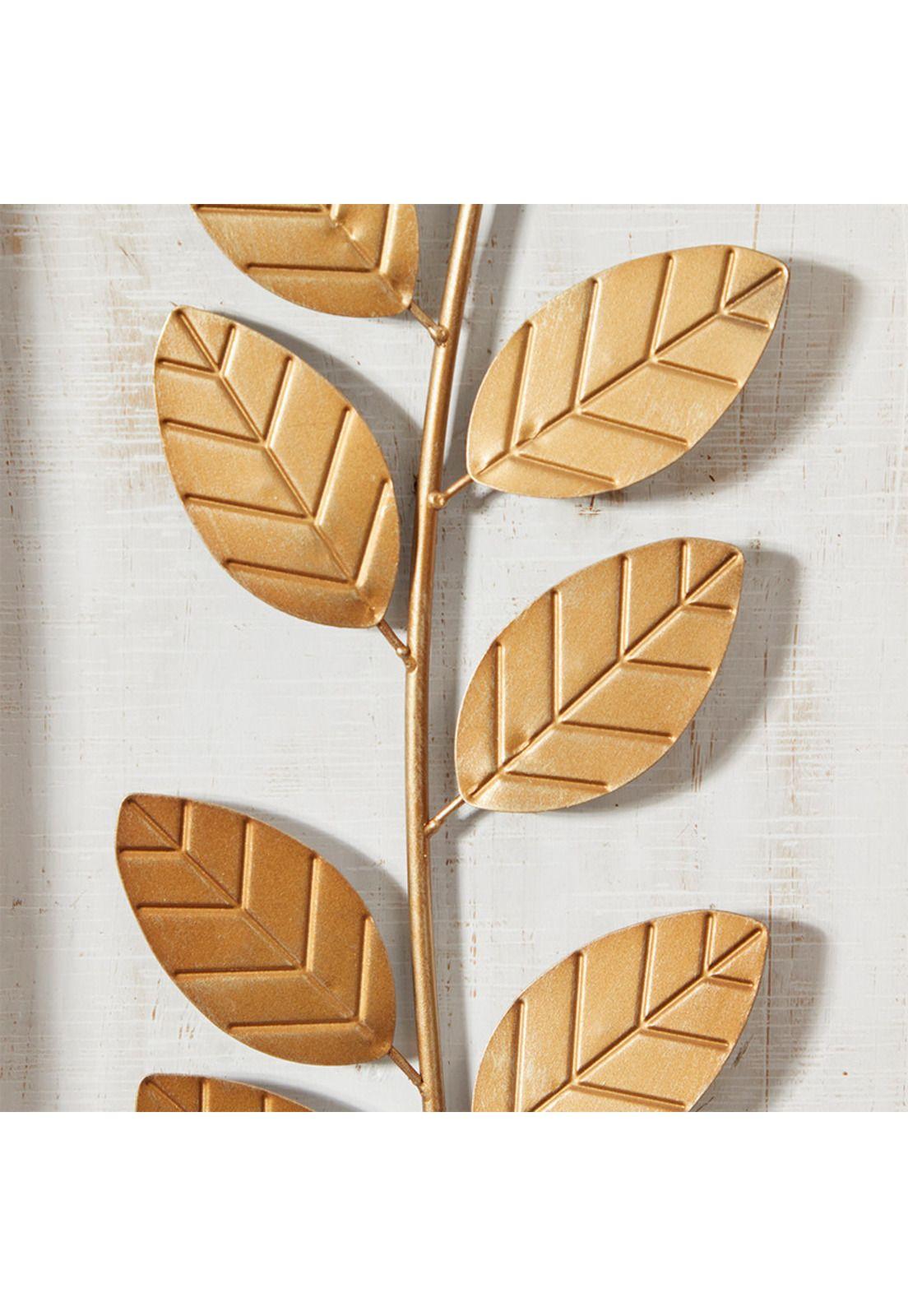 Set 3 Cuadros Hojas Golden-3