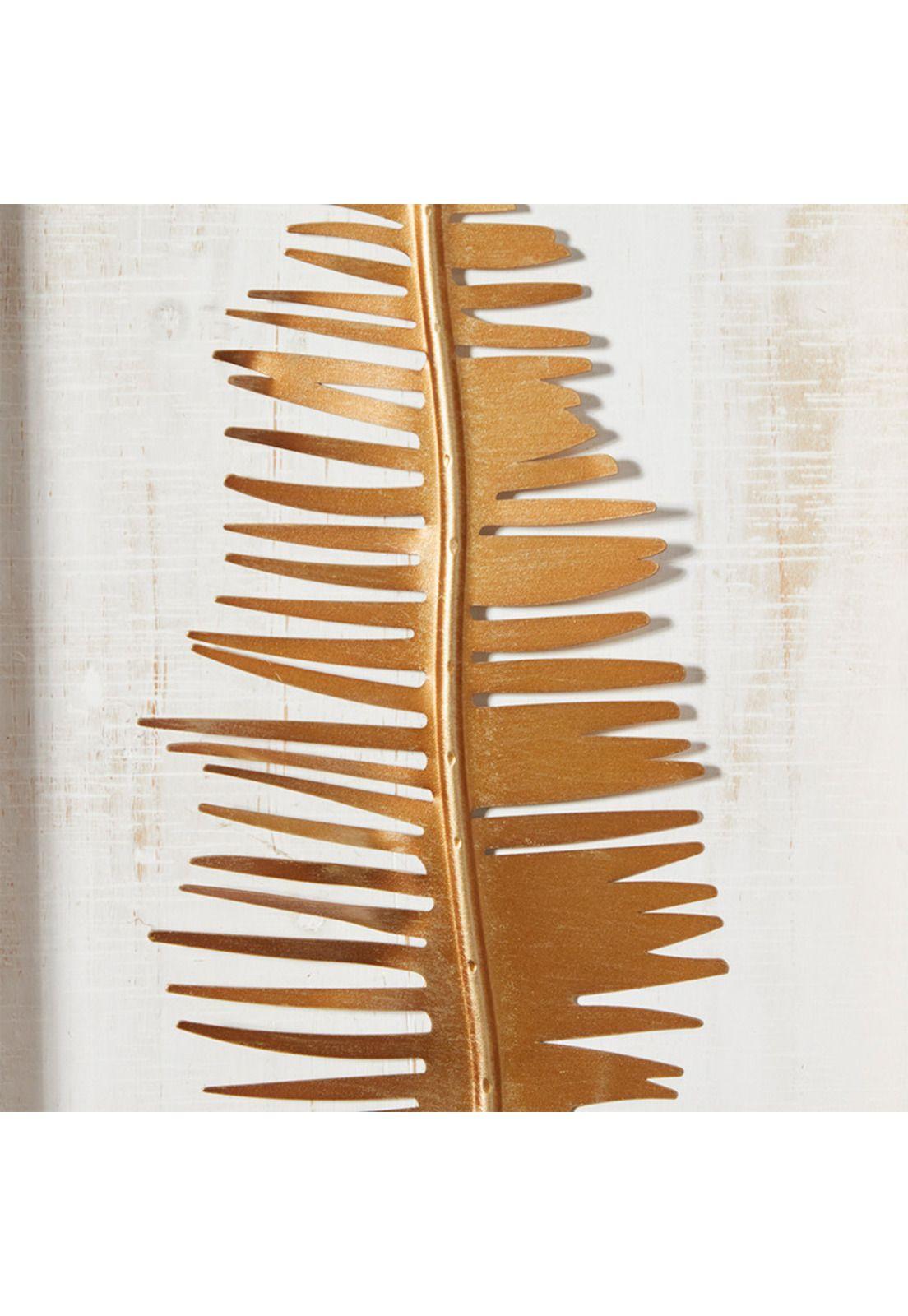 Set 3 Cuadros Hojas Golden-4