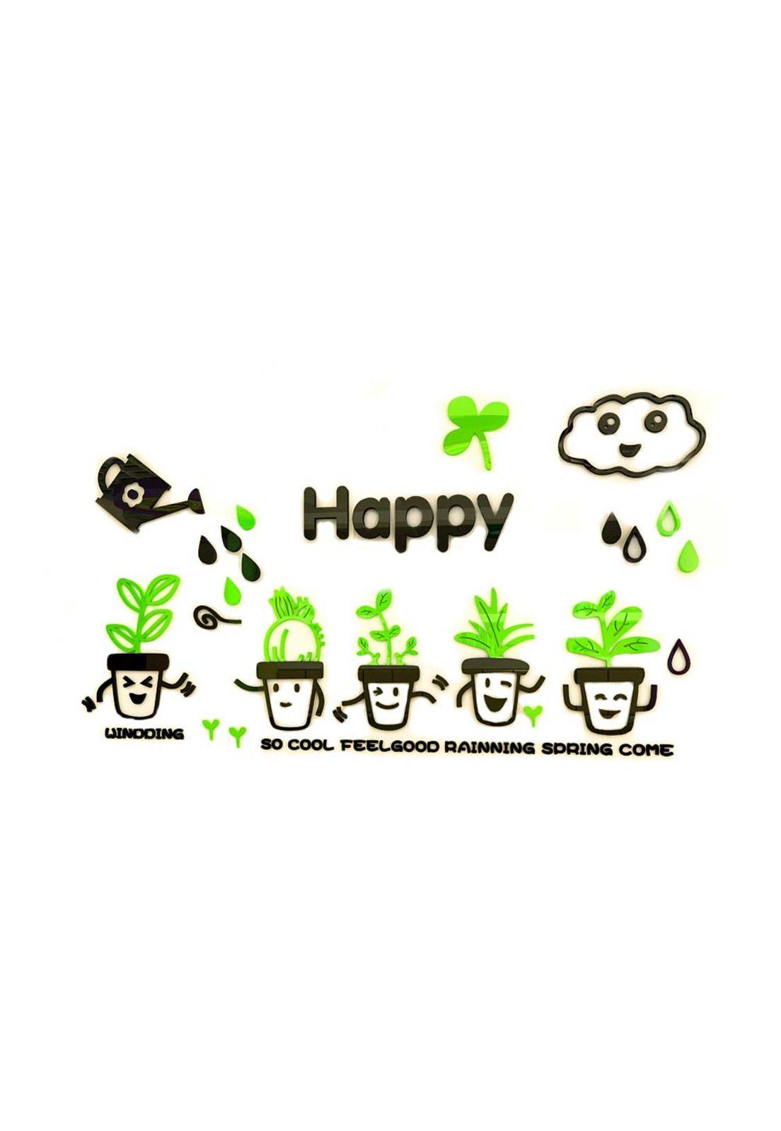 Sticker 3D diseño plantas-0