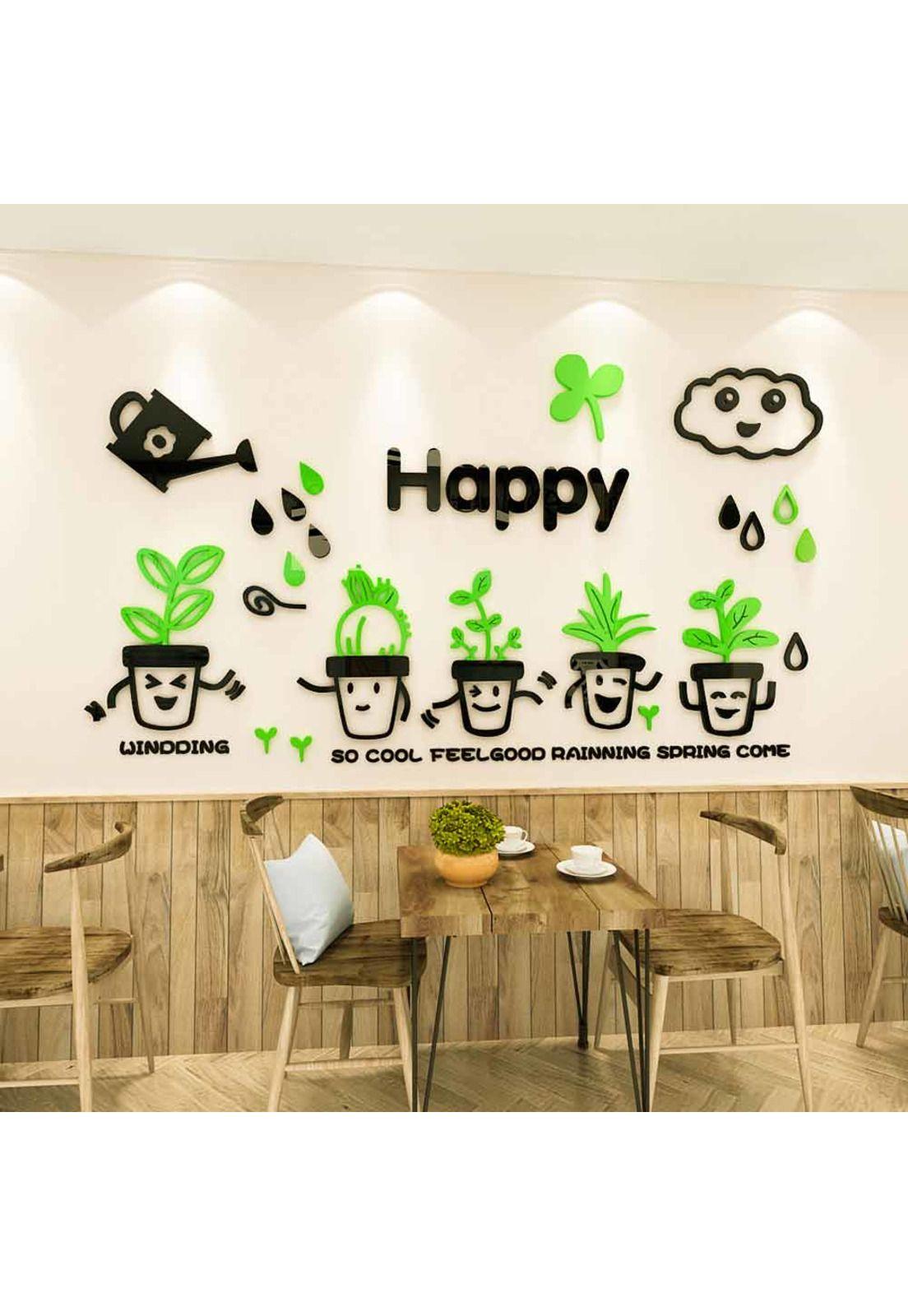 Sticker 3D diseño plantas-3