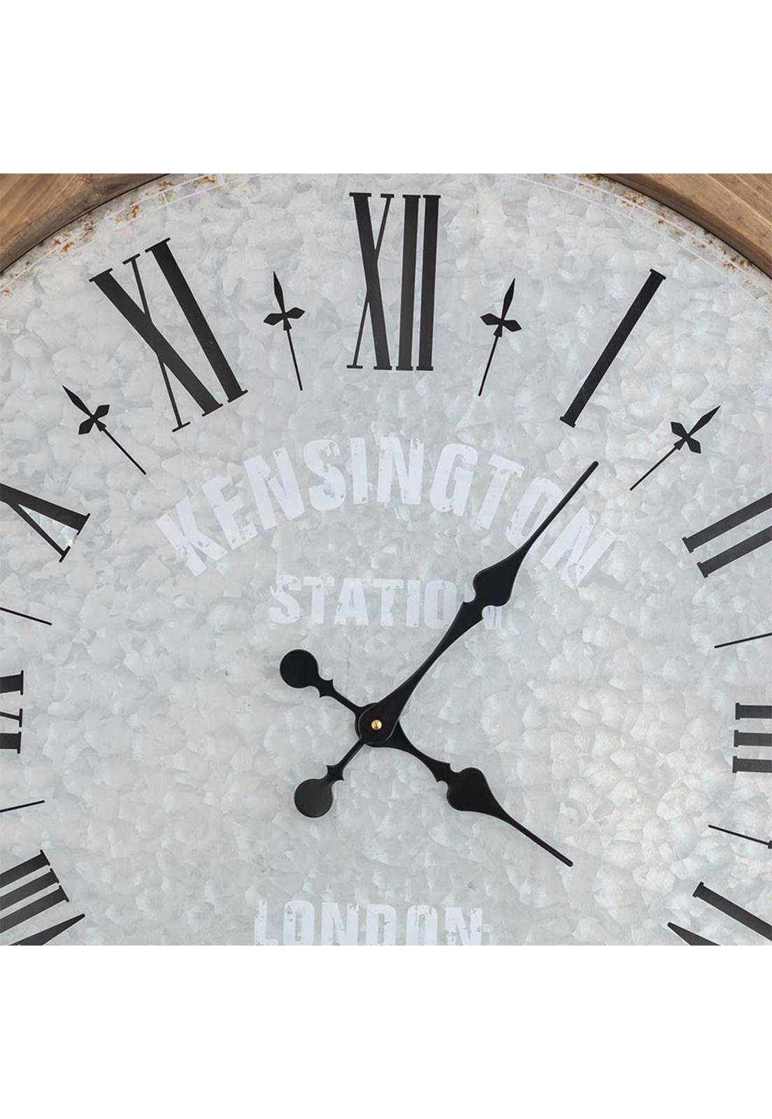 Reloj de pared decorativo de madera y metal rústico-3
