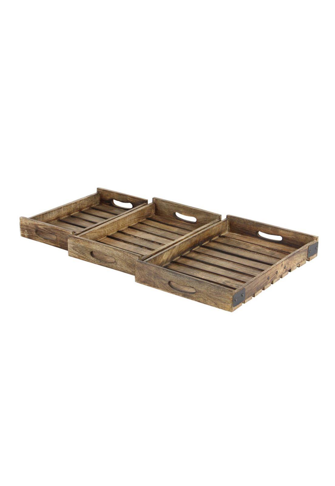 Set bandejas Metal Wood-3