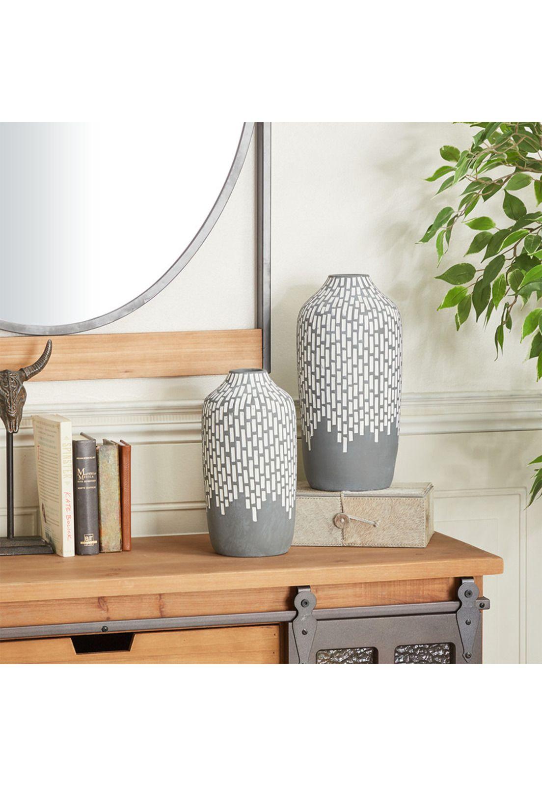 Set Jarrones Stone Grey-1