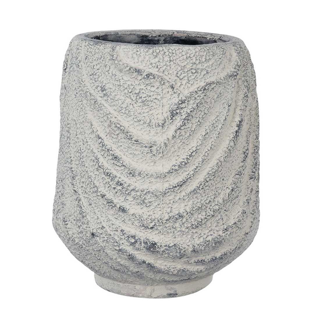 Macetero decorativo de terracota gris claro-0
